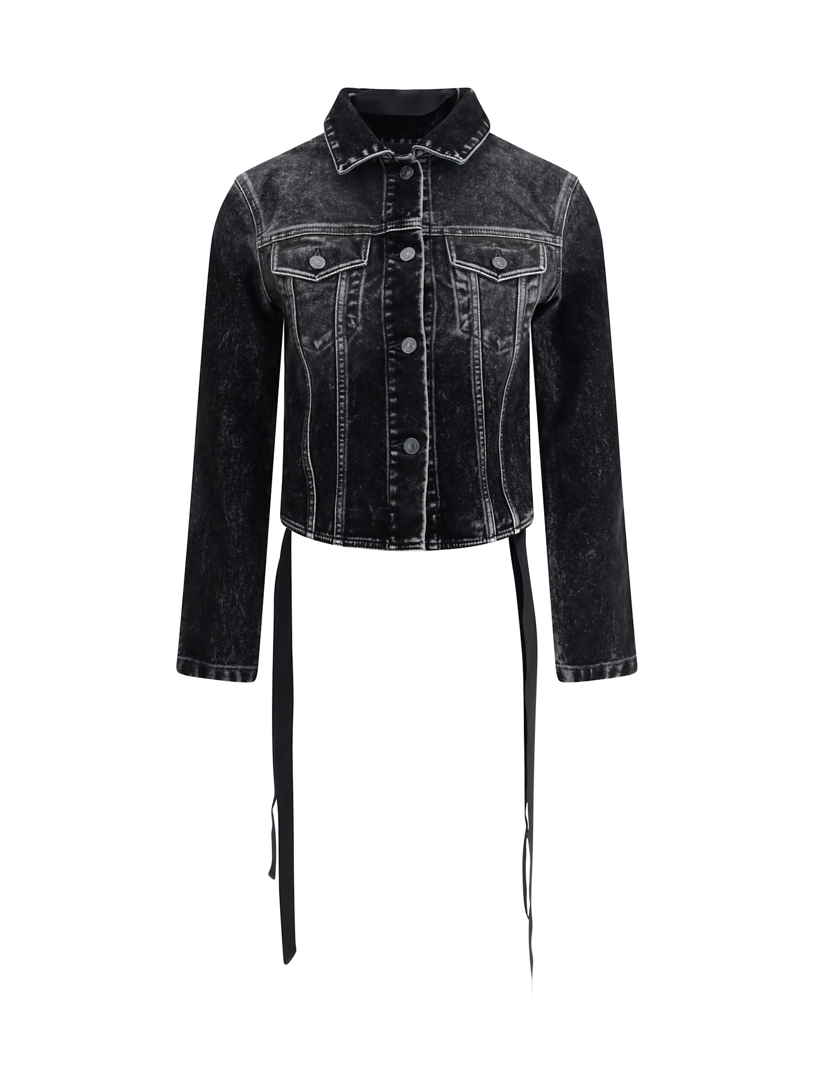 Balenciaga Denim Jacket With Ribbon