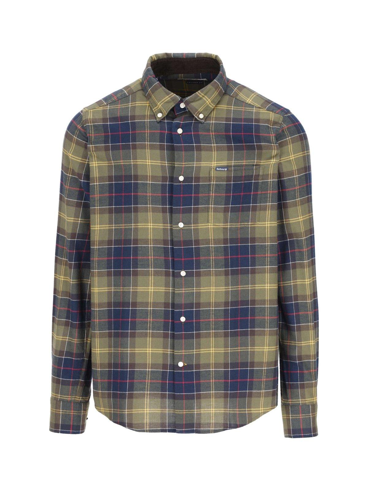 Barbour Fortrose Tartan Green Blue Shirt In Green