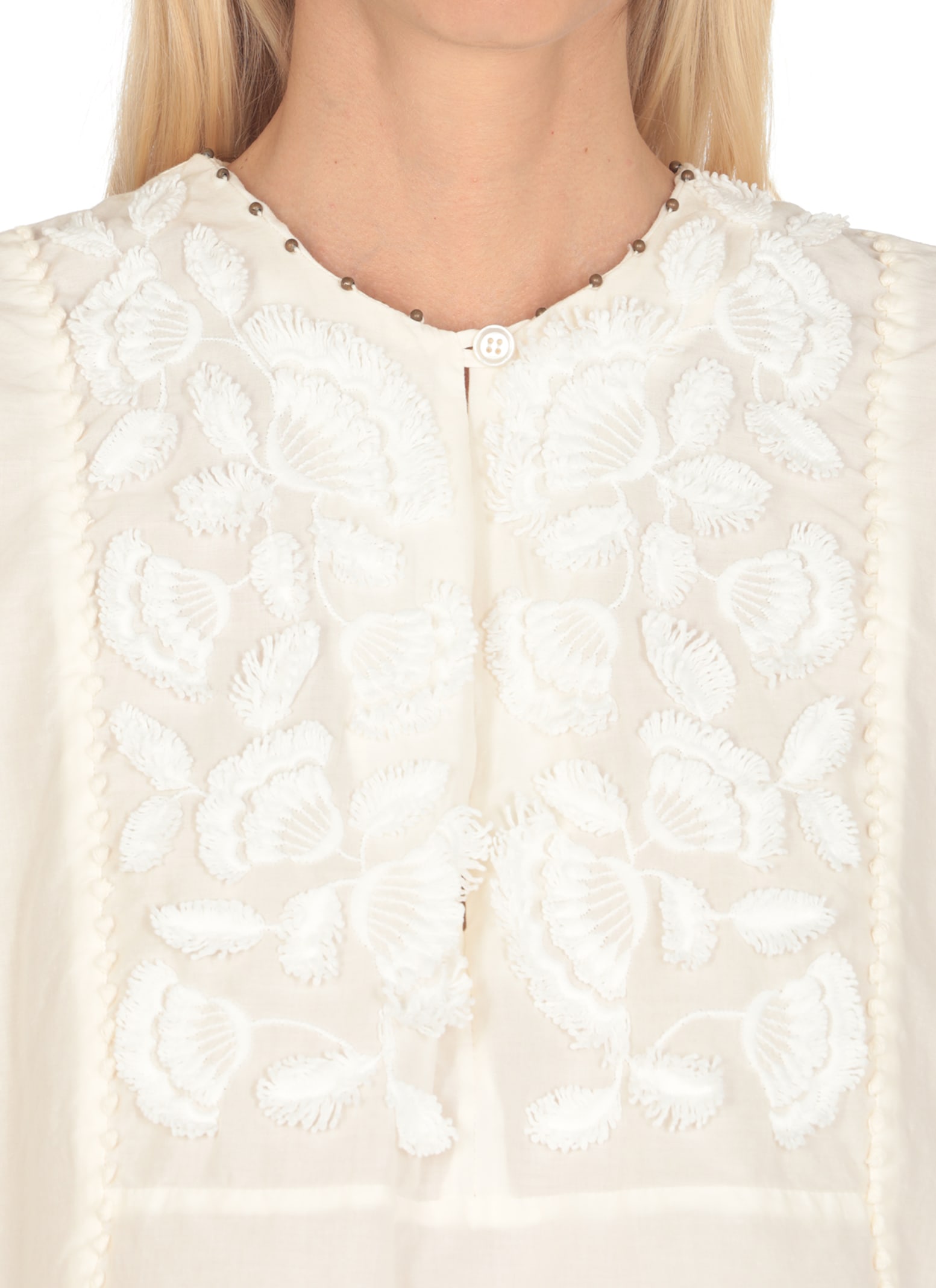 Shop Bazar Deluxe Cotton Shirt  In Cream