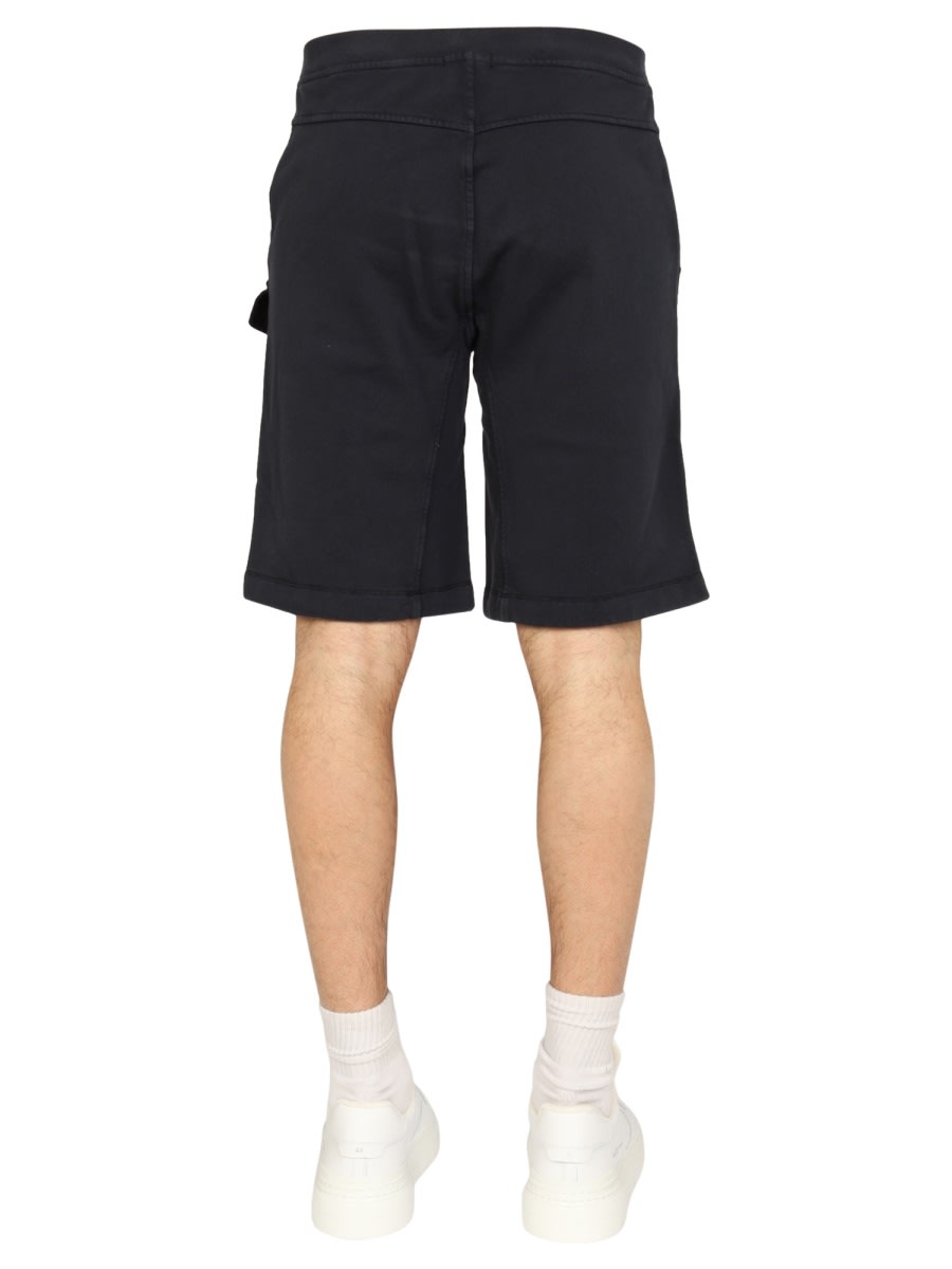 Shop Ten C Pocket Bermuda Shorts In Blue