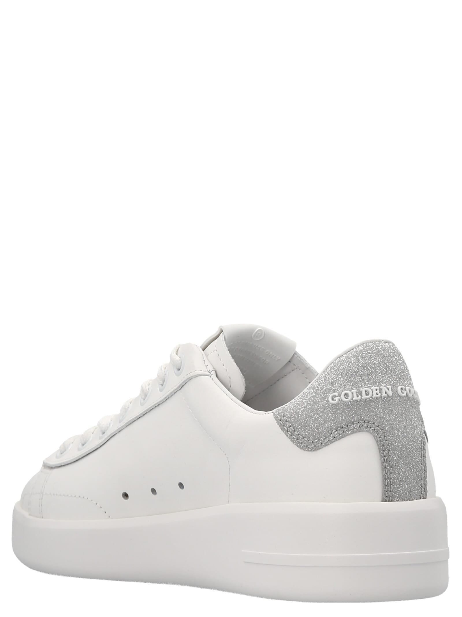 Shop Golden Goose Pure Star Sneakers In Silver