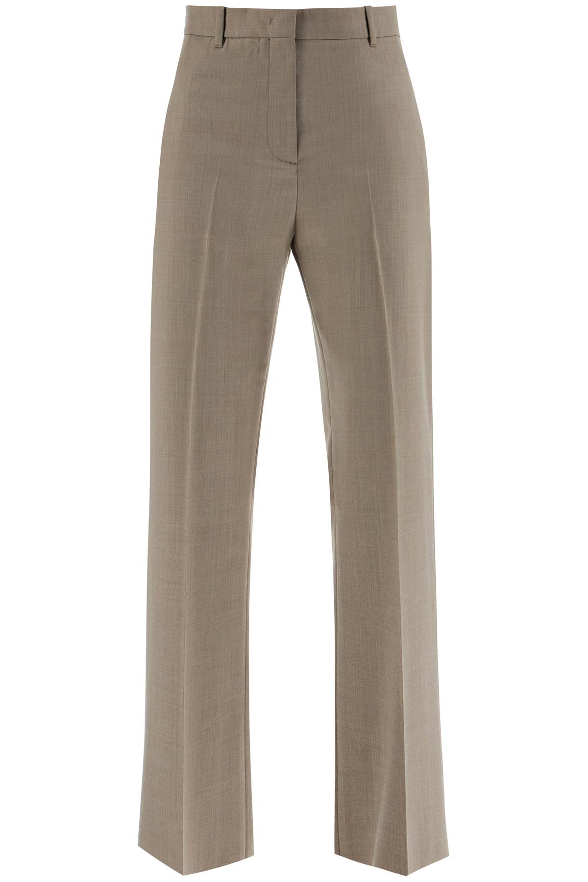 Shop Golden Goose Lightweight Tailored Wool Trousers In Fallen Rock