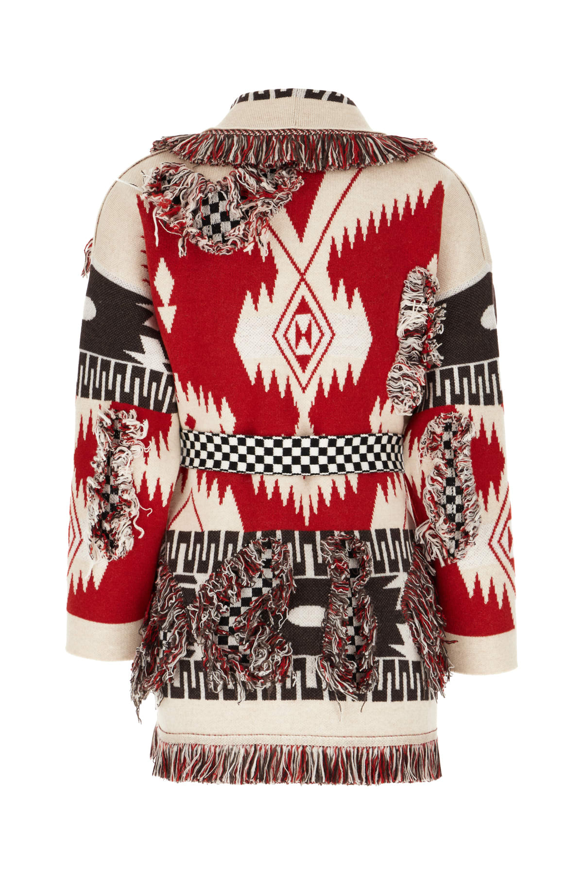 Shop Alanui Embroidered Wool Cardigan In Multicolor