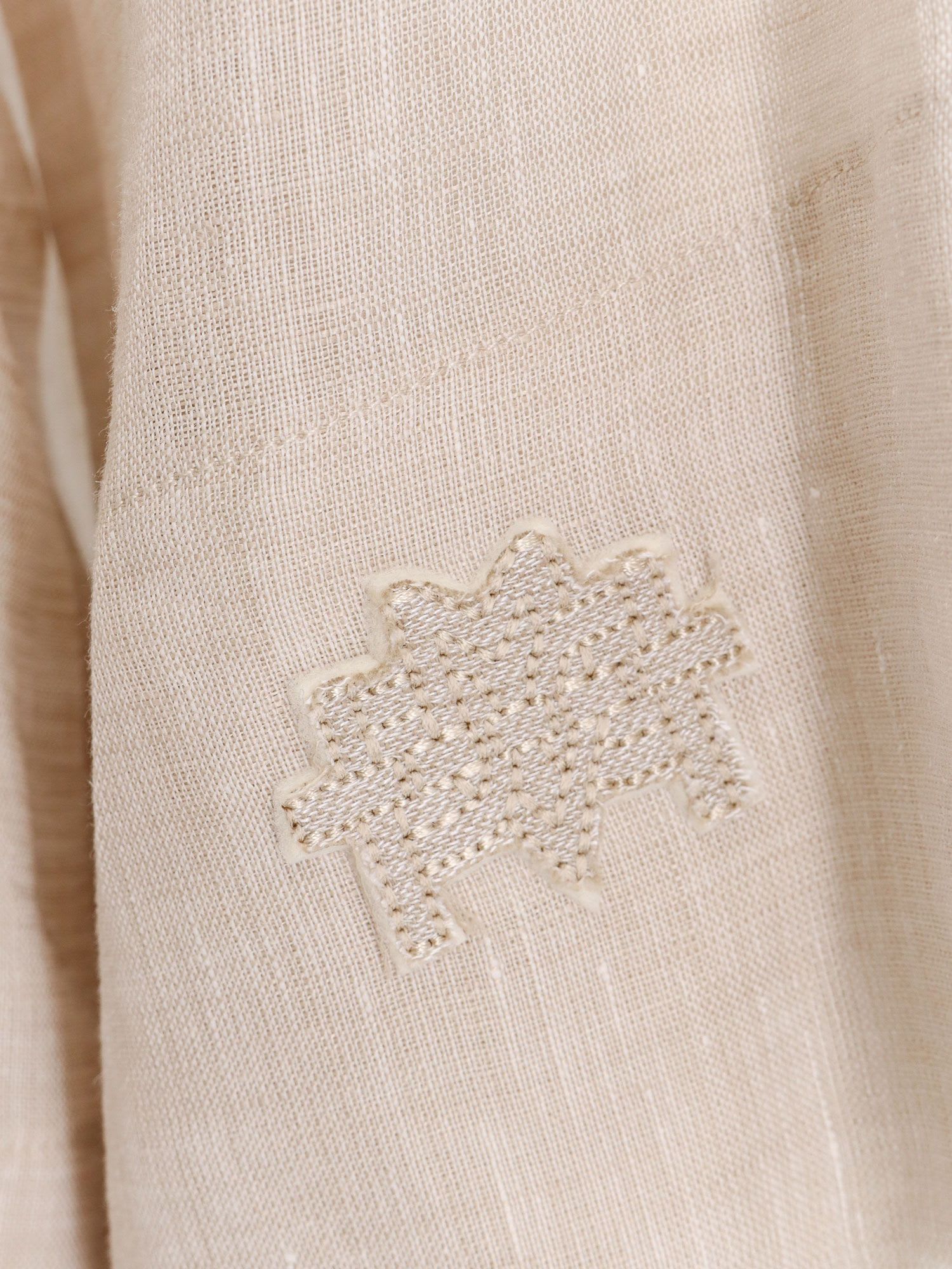 Shop Mvp Wardrobe Linen Blouse In Ivory
