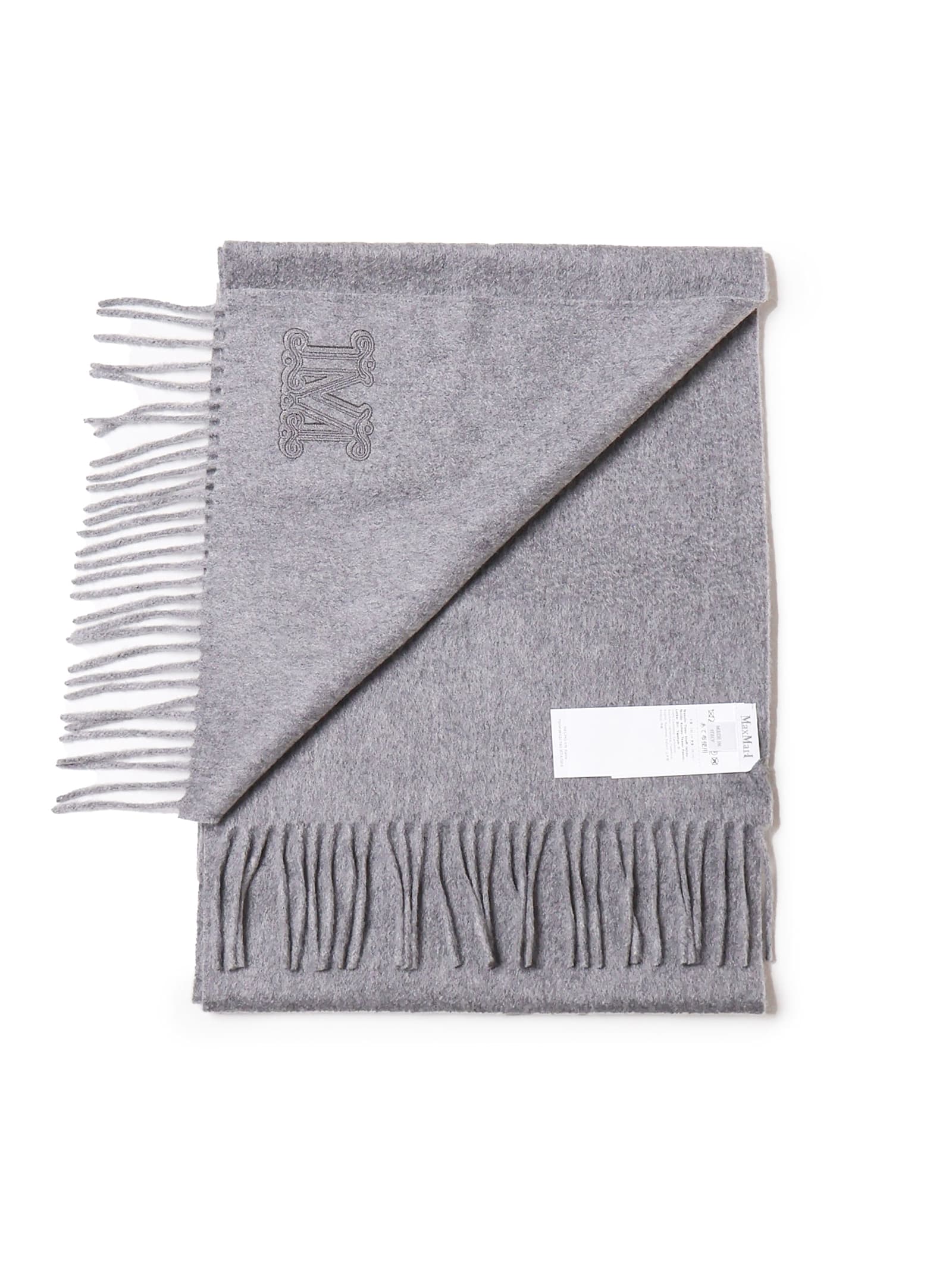 Shop Max Mara Cashmere Stole In Grey