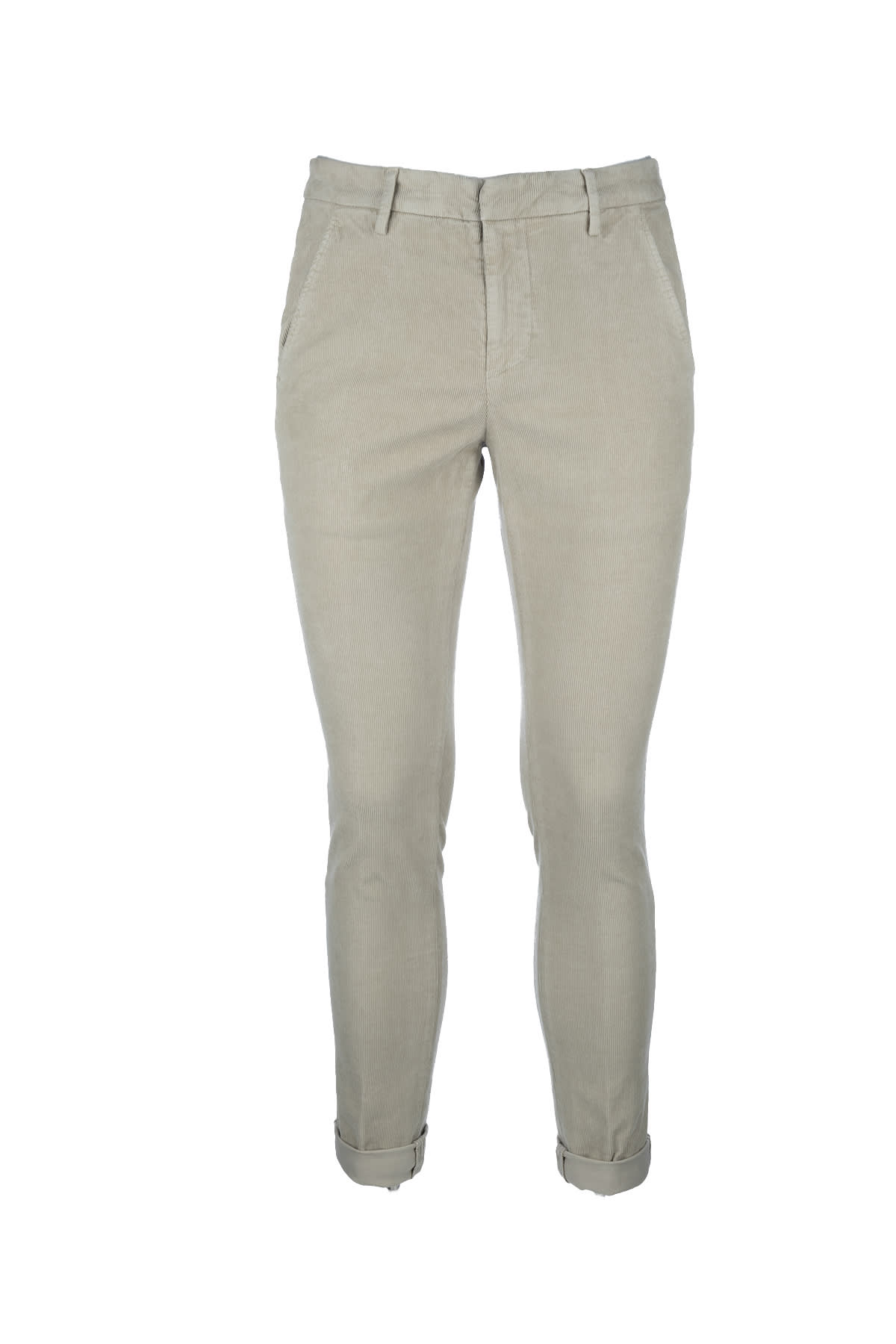Dondup Gaubert Cotton Chino Trousers In Beige