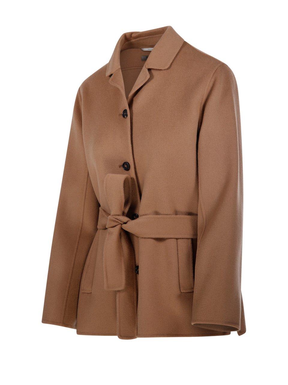 Shop 's Max Mara Single-breasted Belted Jacket In Brown