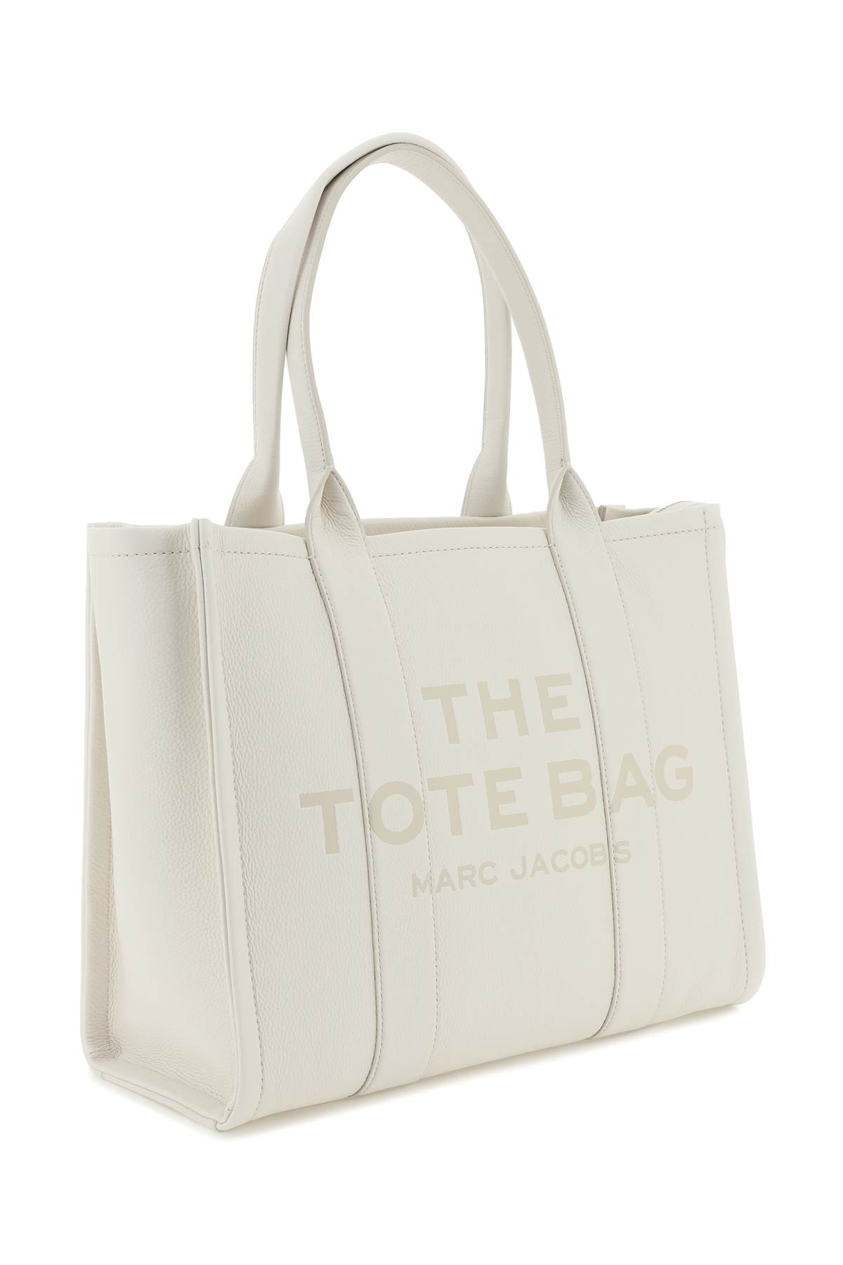 Shop Marc Jacobs The Leather Large Tote Bag In White