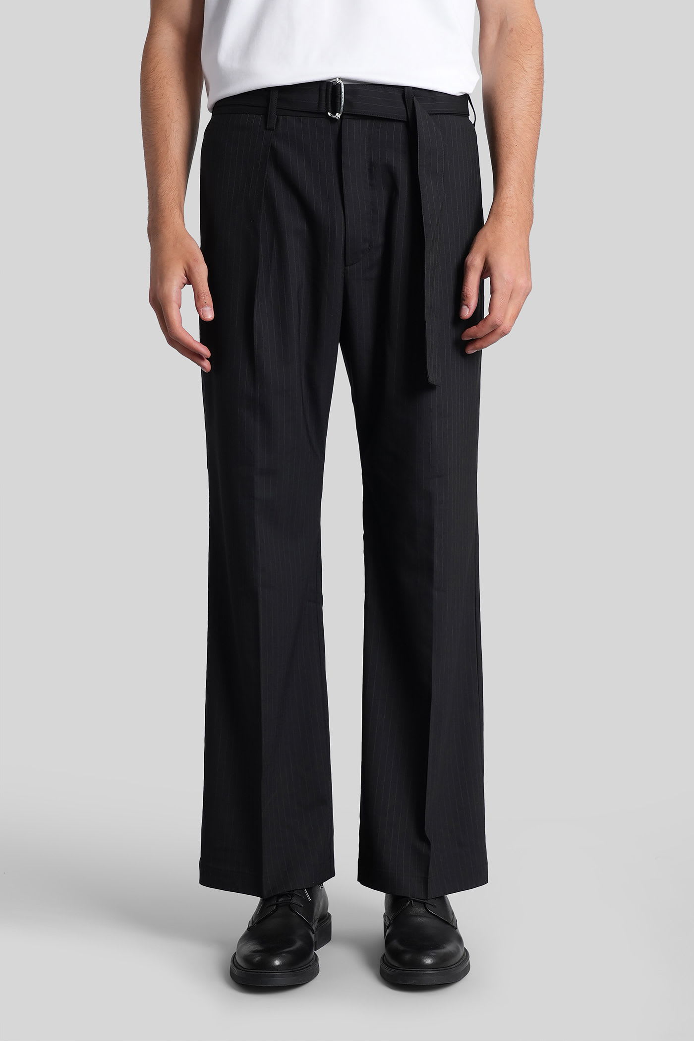 Attachment Pants In Black Polyester In Black