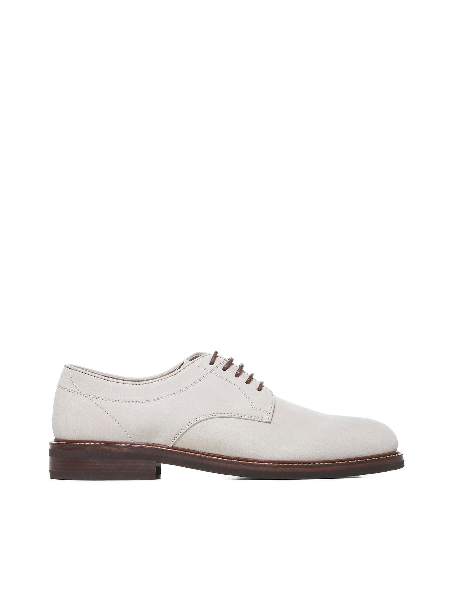 Shop Brunello Cucinelli Laced Shoes In Beige