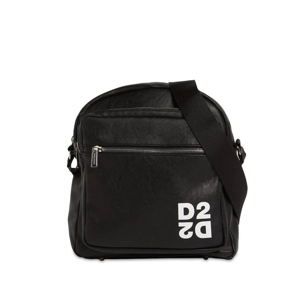 Dsquared2 D2 Black Leather Crossbody Bag