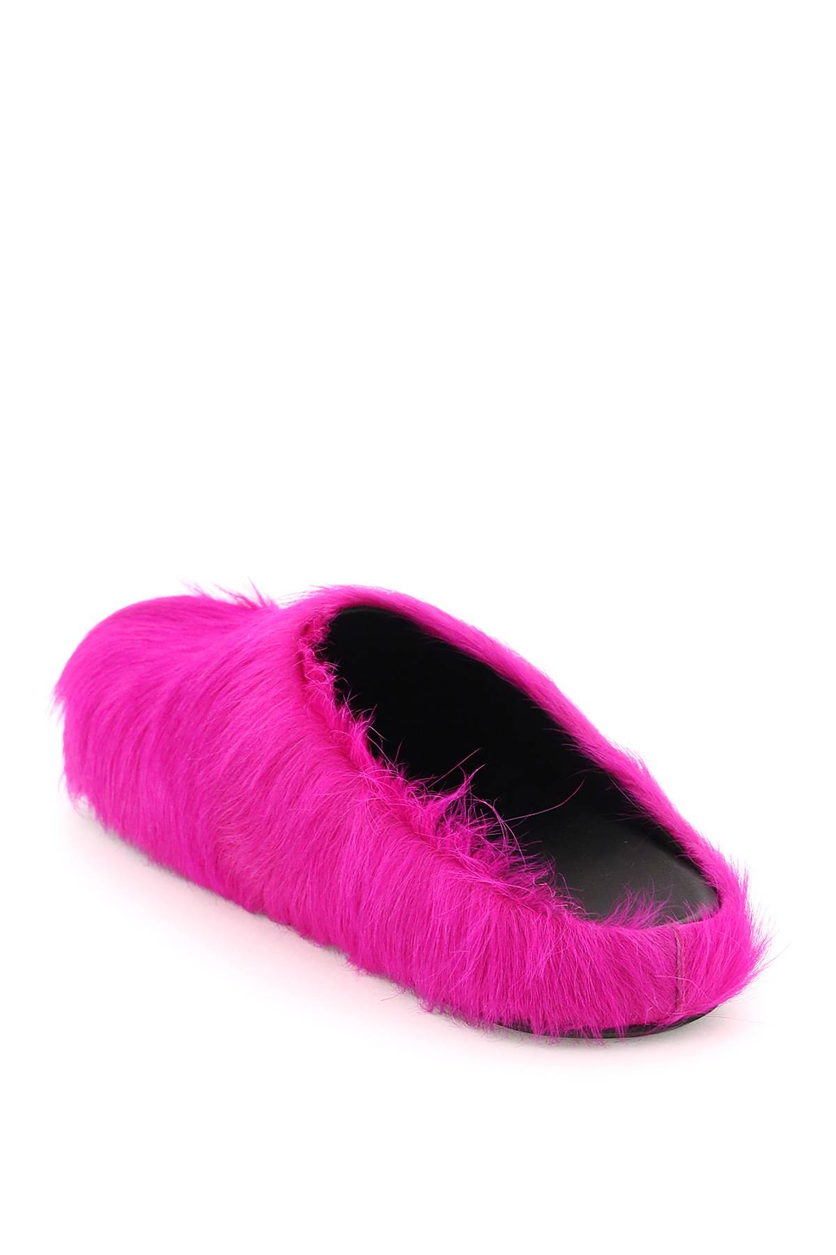Marni Pink Fussbett Sabot Slip-on Loafers In Fuchsia