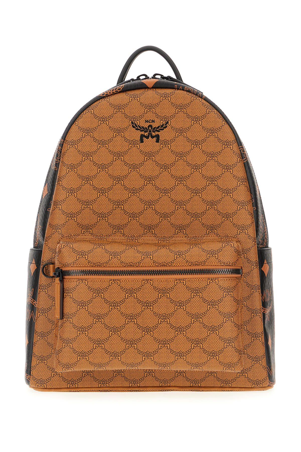 Mcm Printed Synthetic Leather Backpack In Brown