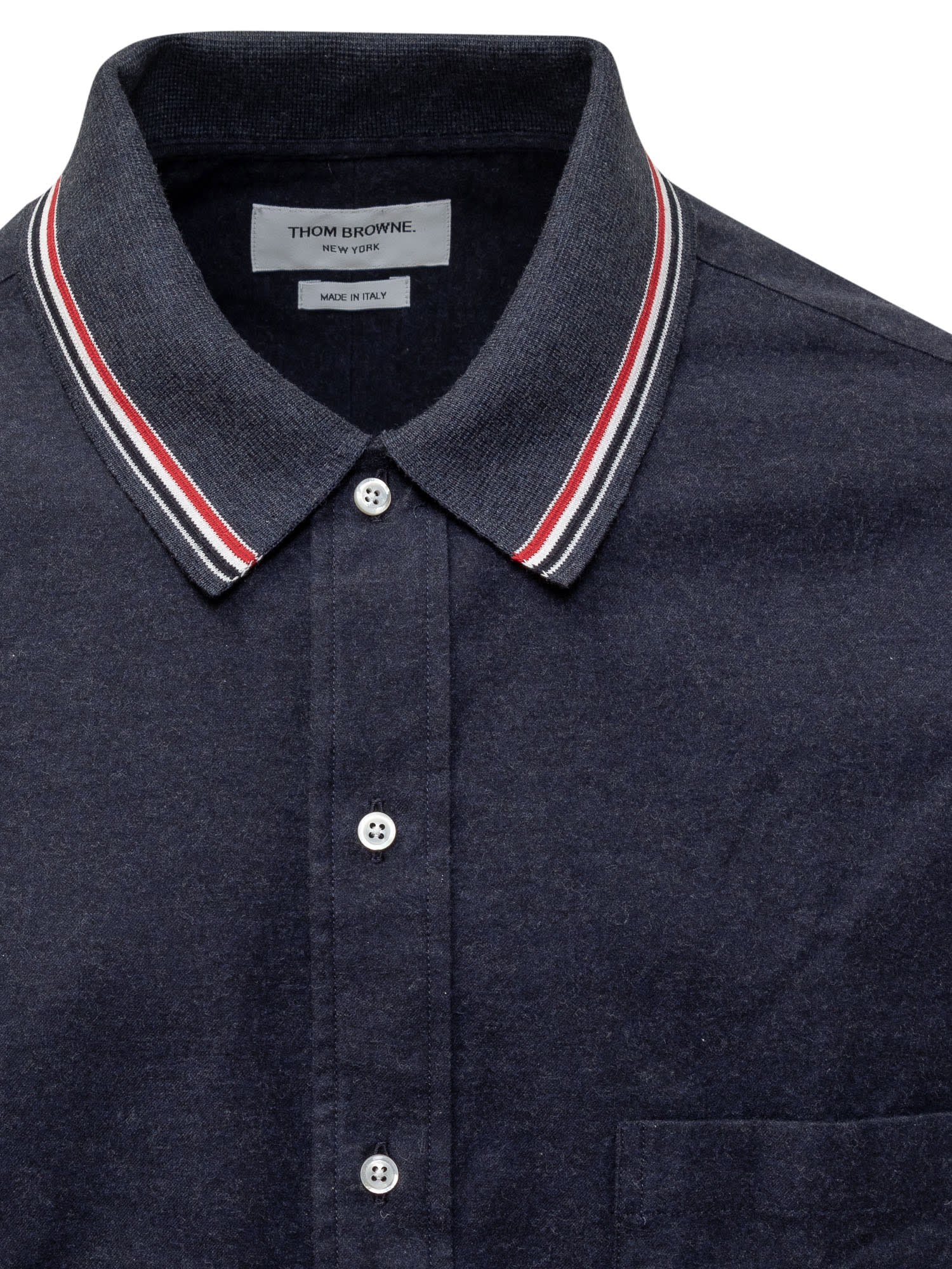 Shop Thom Browne Oversized Shirt In Navy