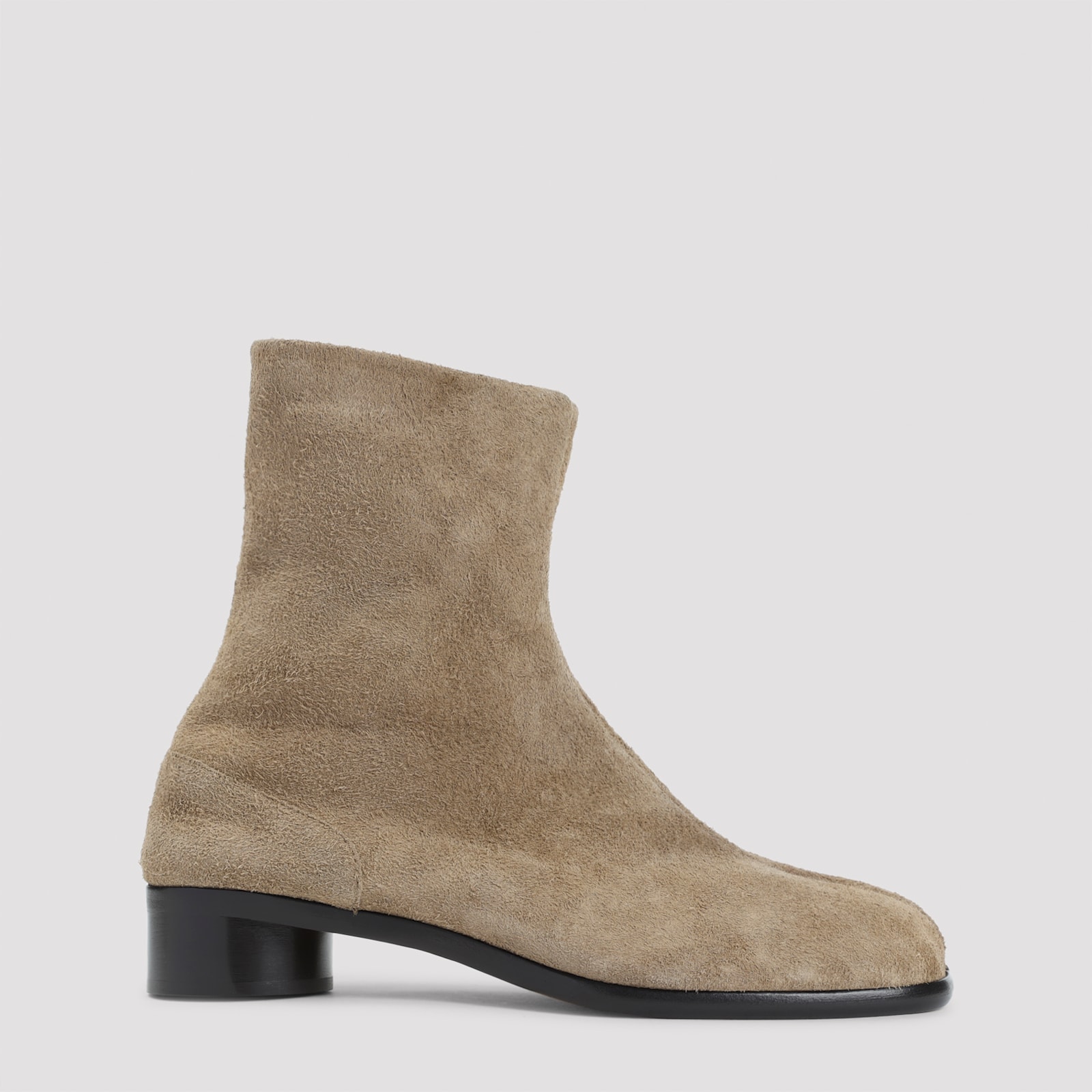 Maison Margiela Split-toe Ankle Boots In Premium Calf Leather In Animal Print