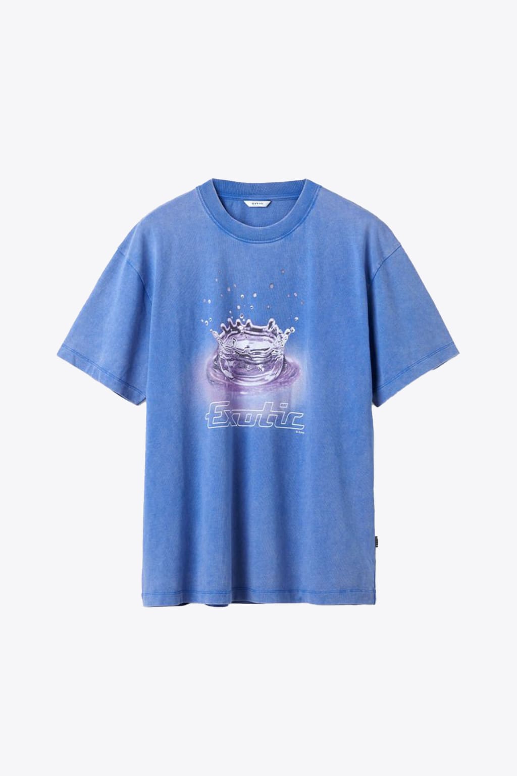 Eytys Jay Splash Light blue cotton t-shirt with front print - Jay splash