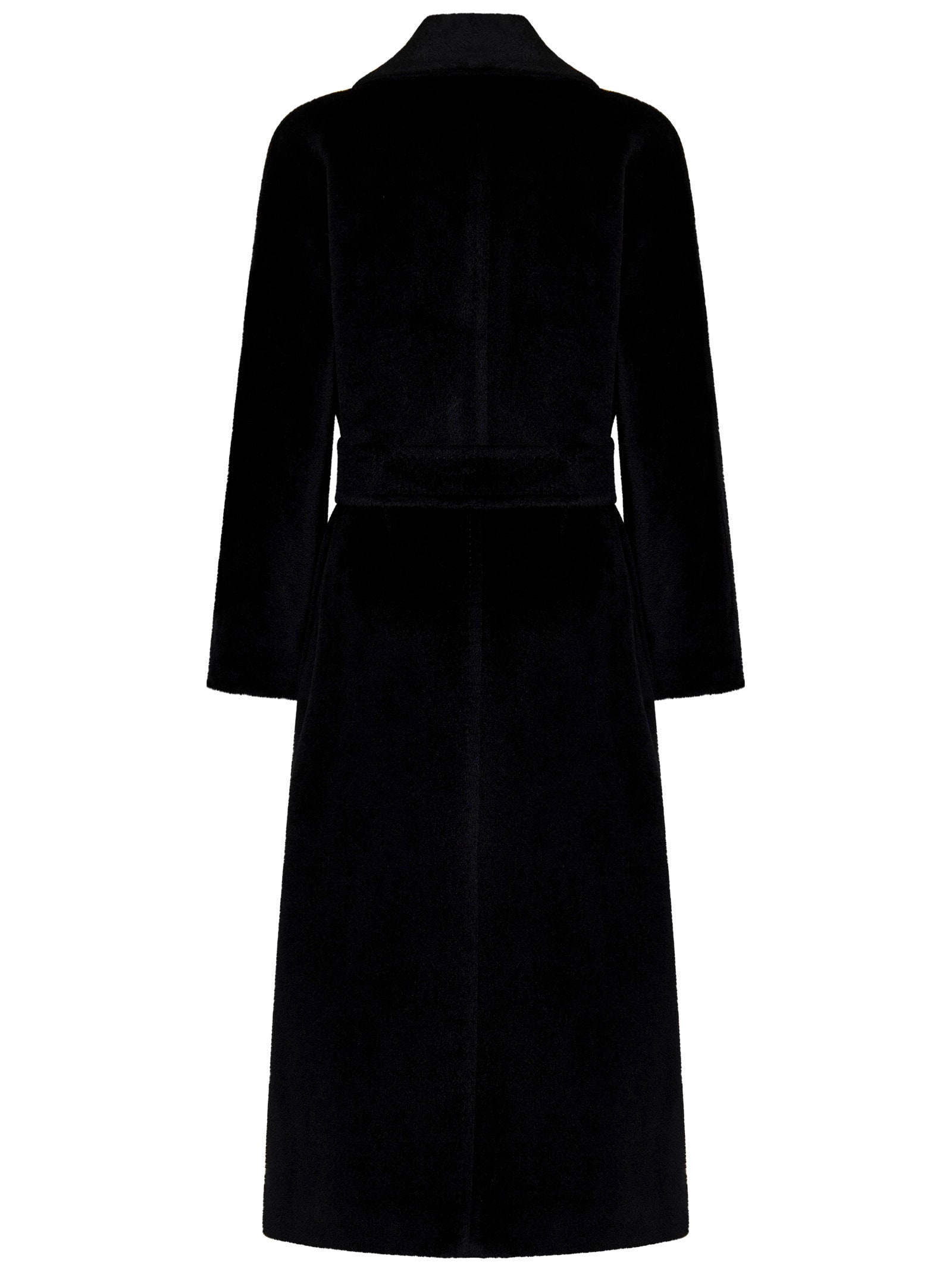 Shop Max Mara Maxmara Studio Usa Coat In Black