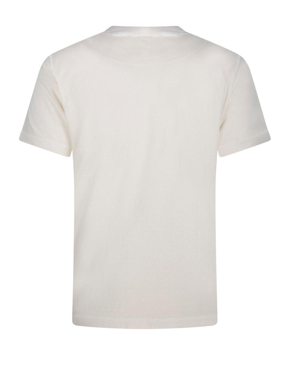 Stone Island Ivory Combed Organic Cotton Jersey T-shirt In Neutrals