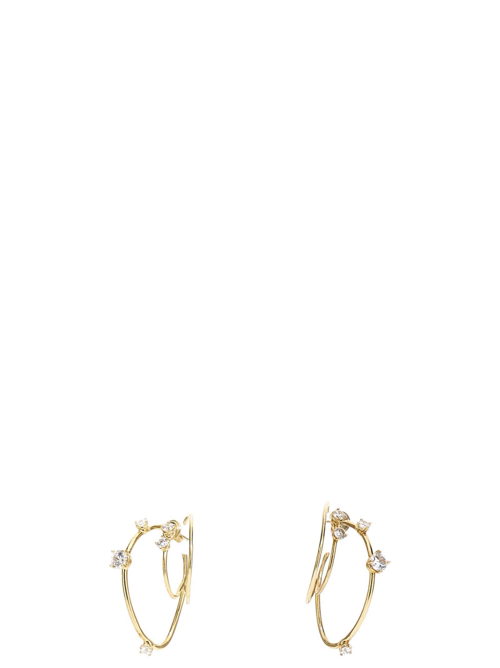 Shop Panconesi Constellation Hoops Earrings In Gold