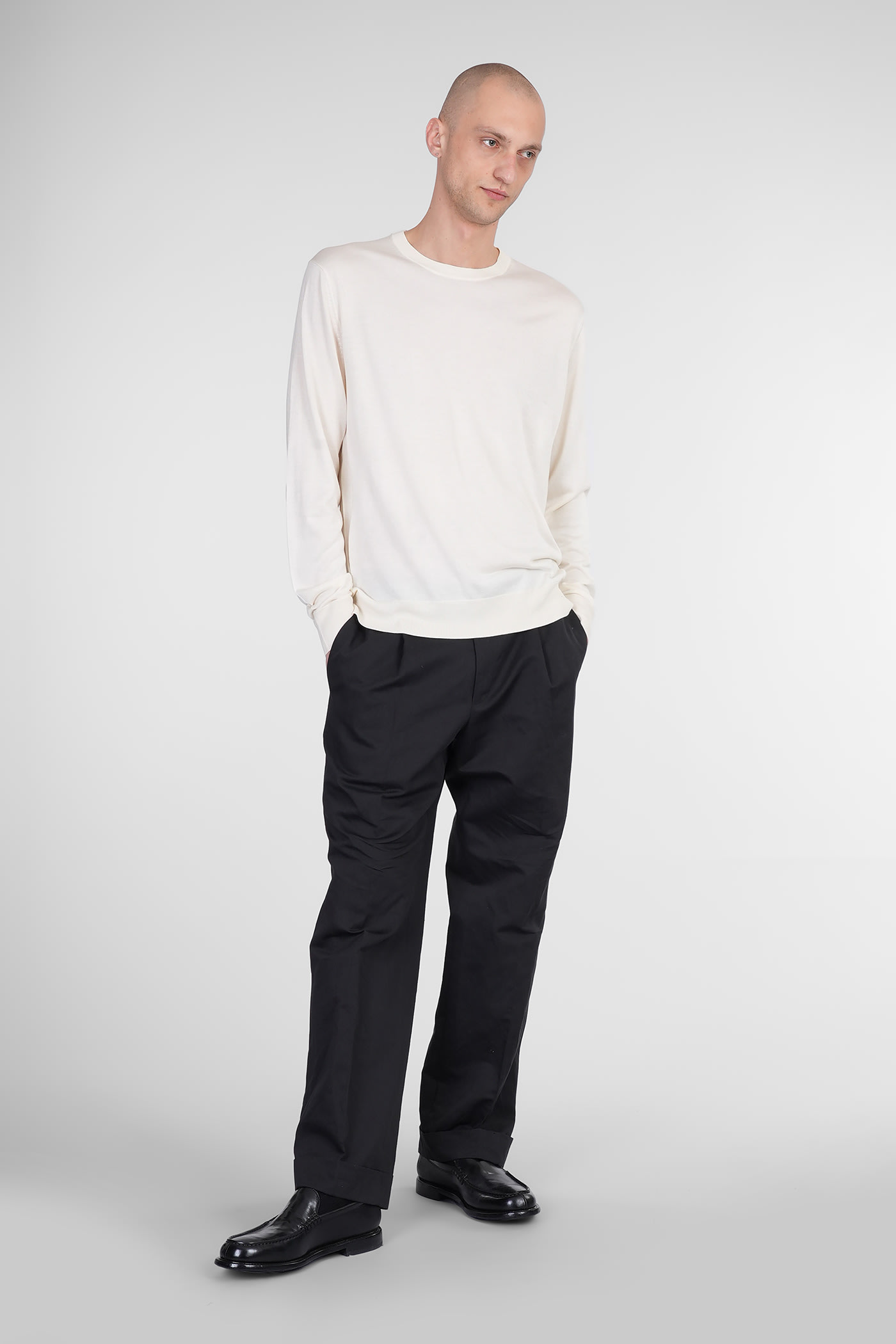 Ballantyne Knitwear In Beige Silk In Beige