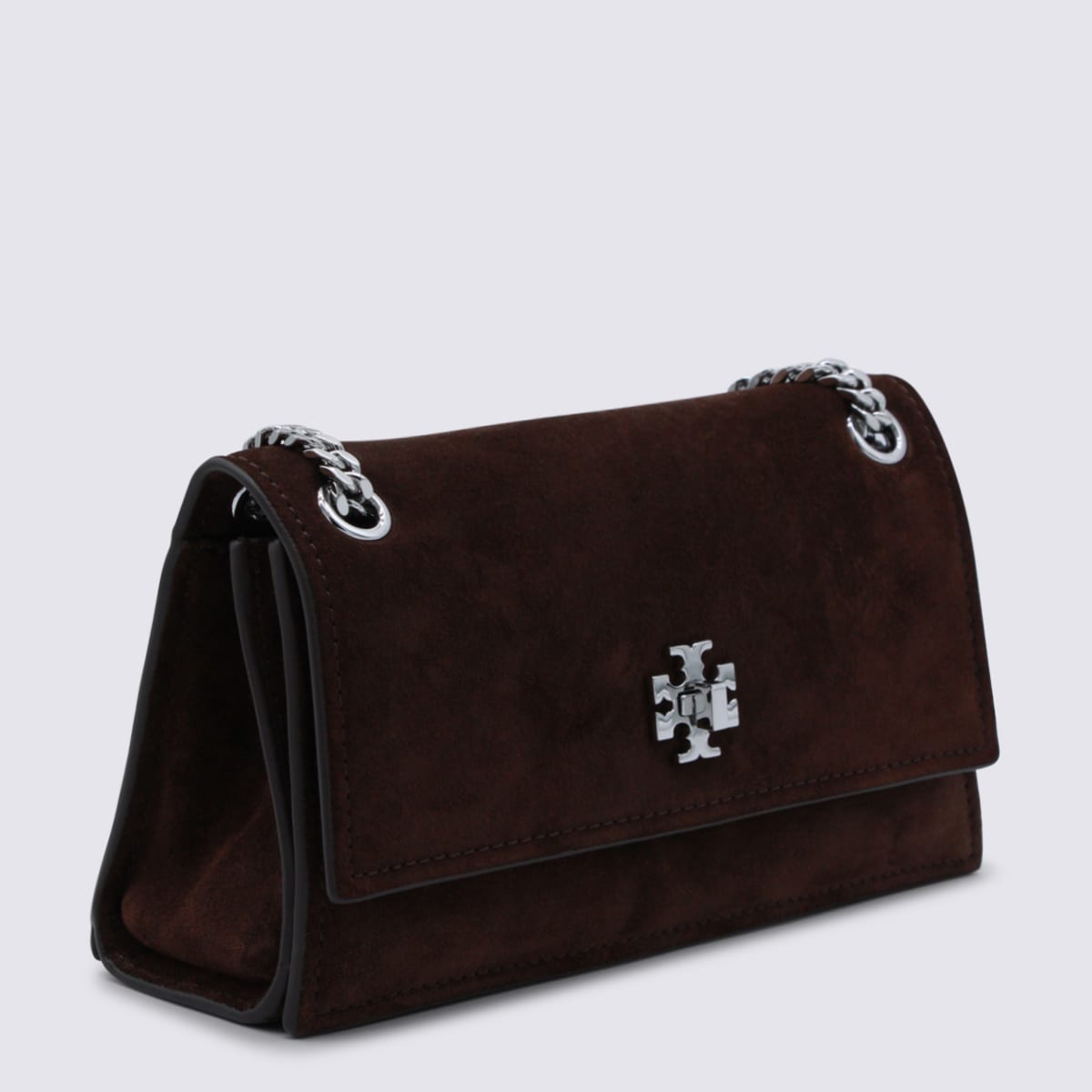 Tory Burch Dark Cocoa Leather Crossbody Bag In Brown