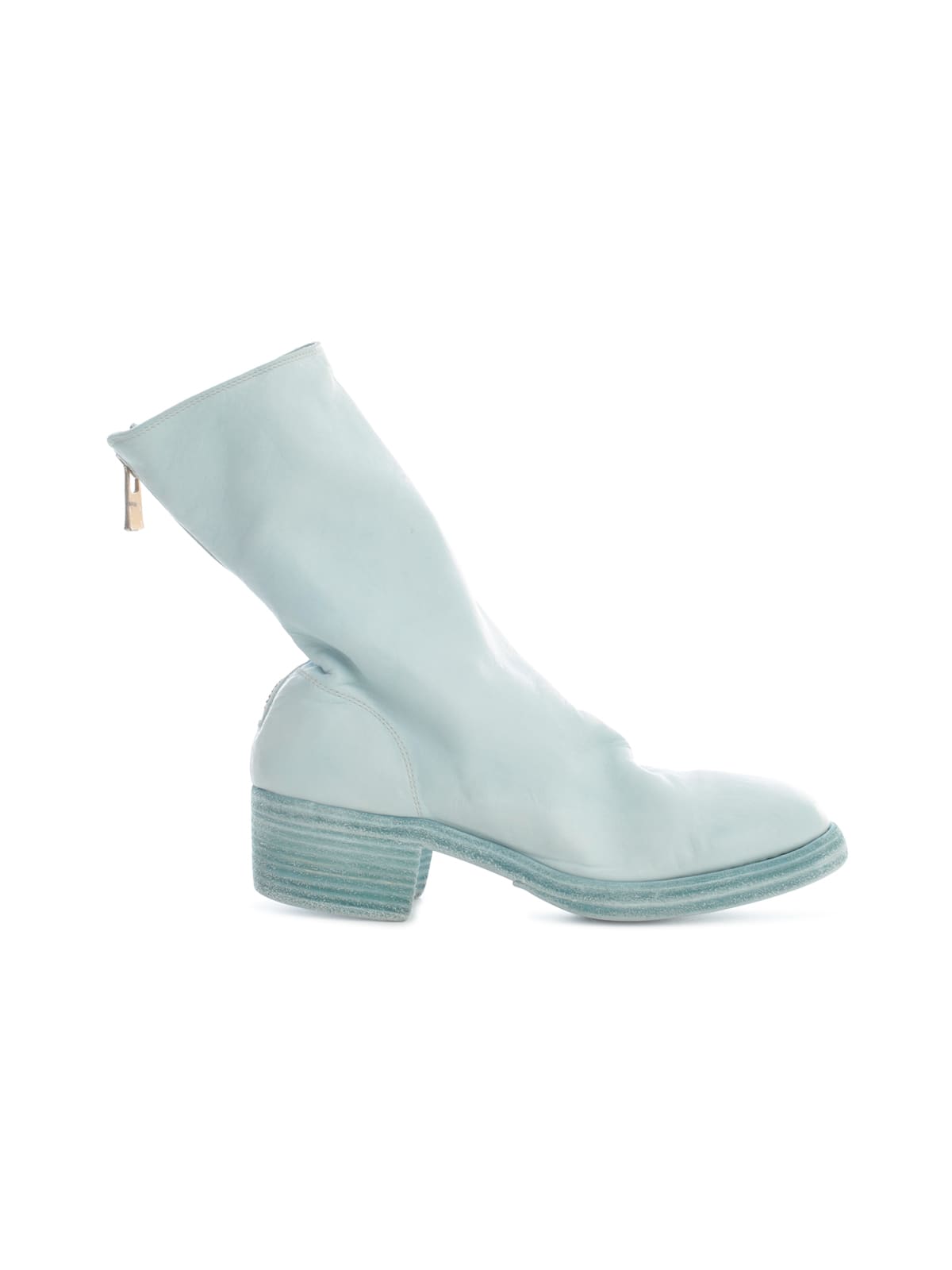 GUIDI LINED BACK ZIP MID BOOT,788Z.SOFT.HORSE088 CO77T LIGHT BLUE
