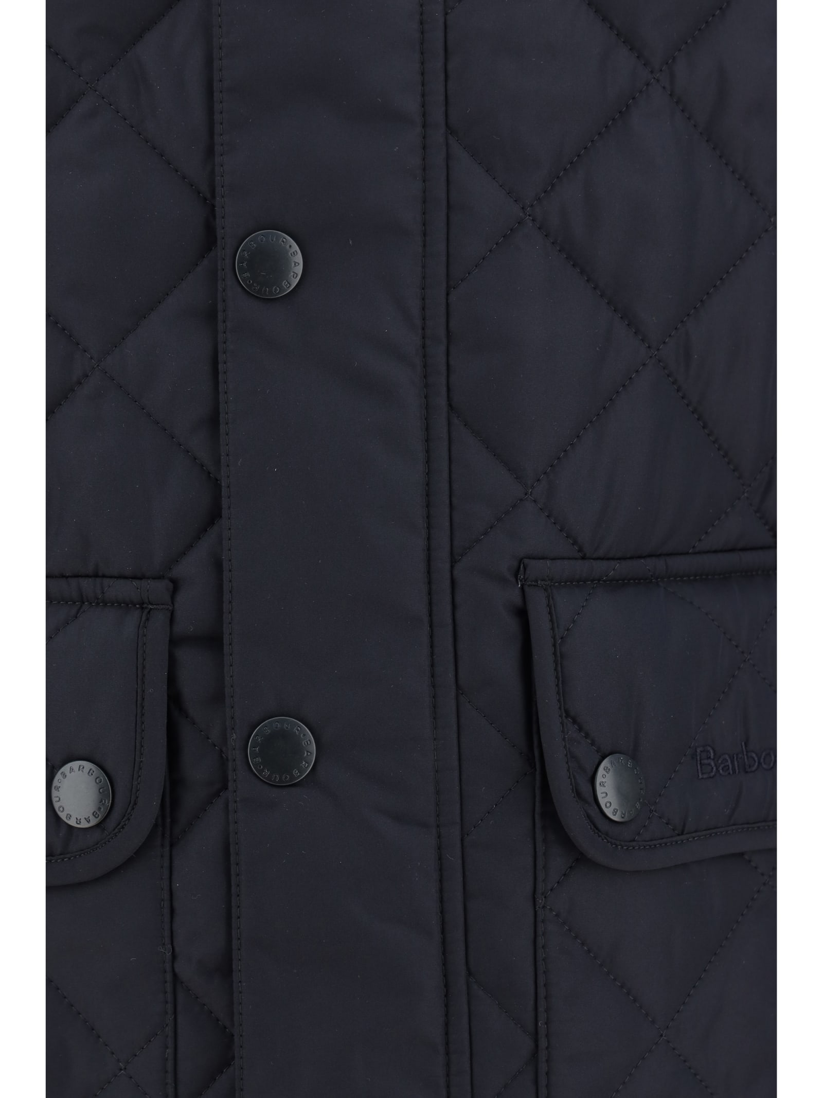 Shop Barbour Quilted Buttoned Gilet In Blue