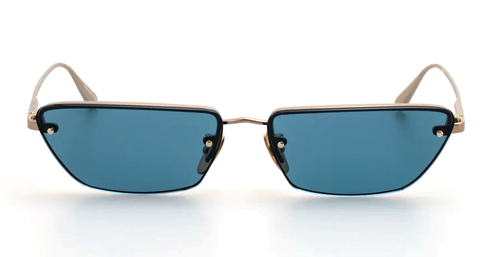 Linda Farrow Cleo - Light Gold / Aqua Sunglasses