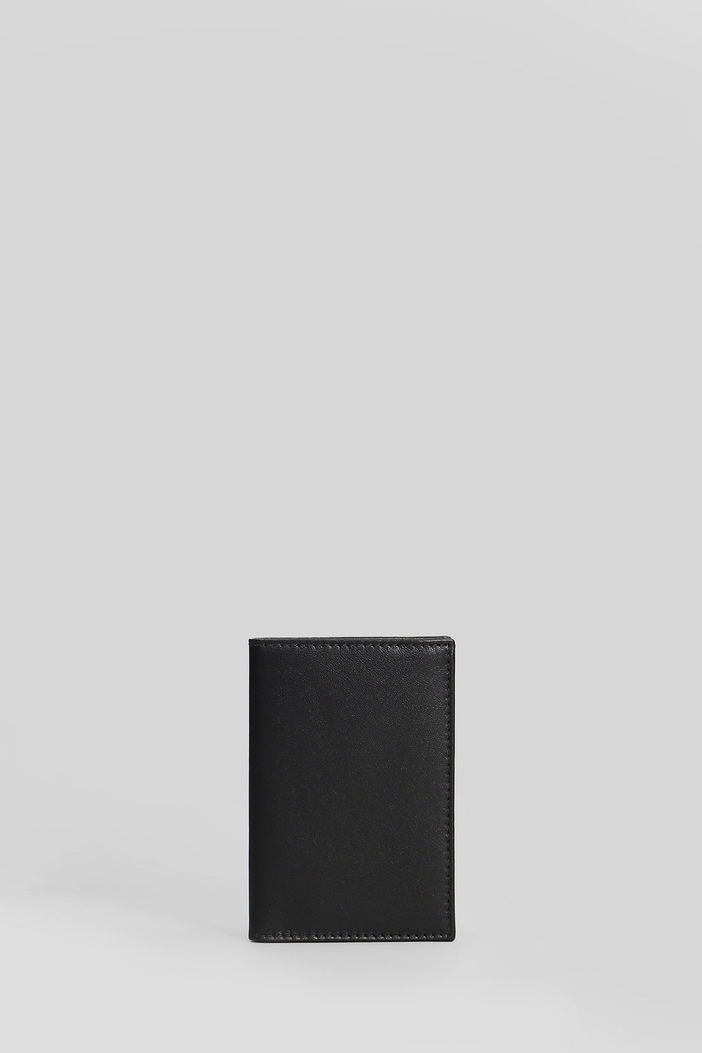 Comme Des Garçons Wallet In Black Leather In Black