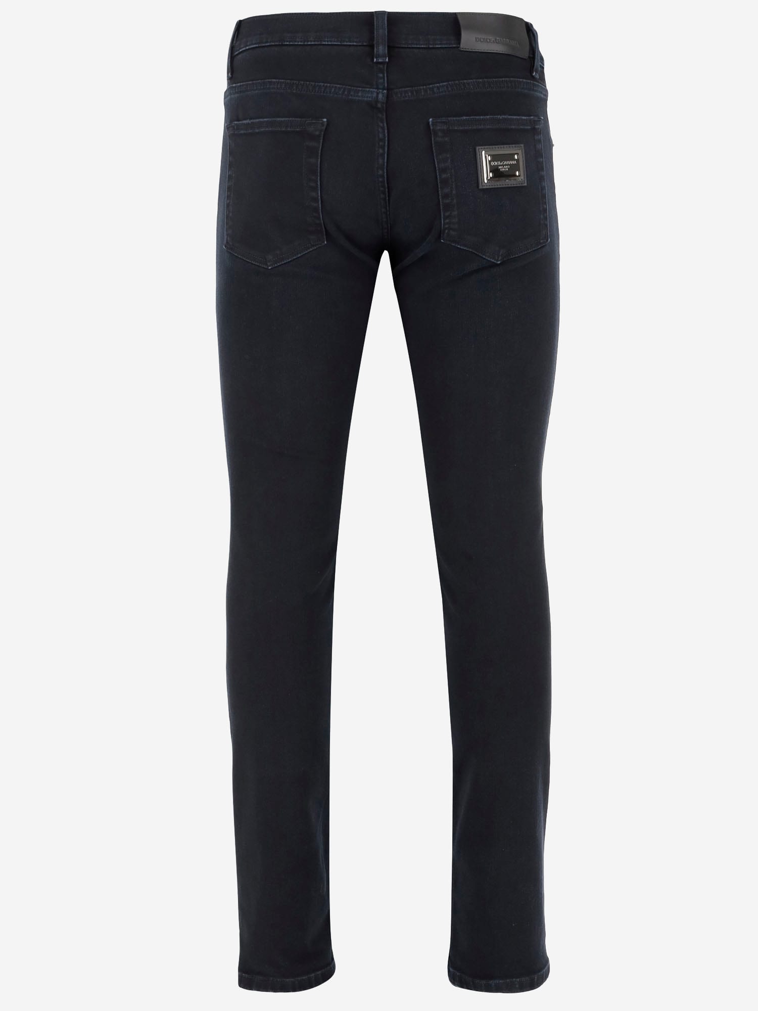Dolce & Gabbana Skinny Stretch Cotton Jeans With Tag In Black