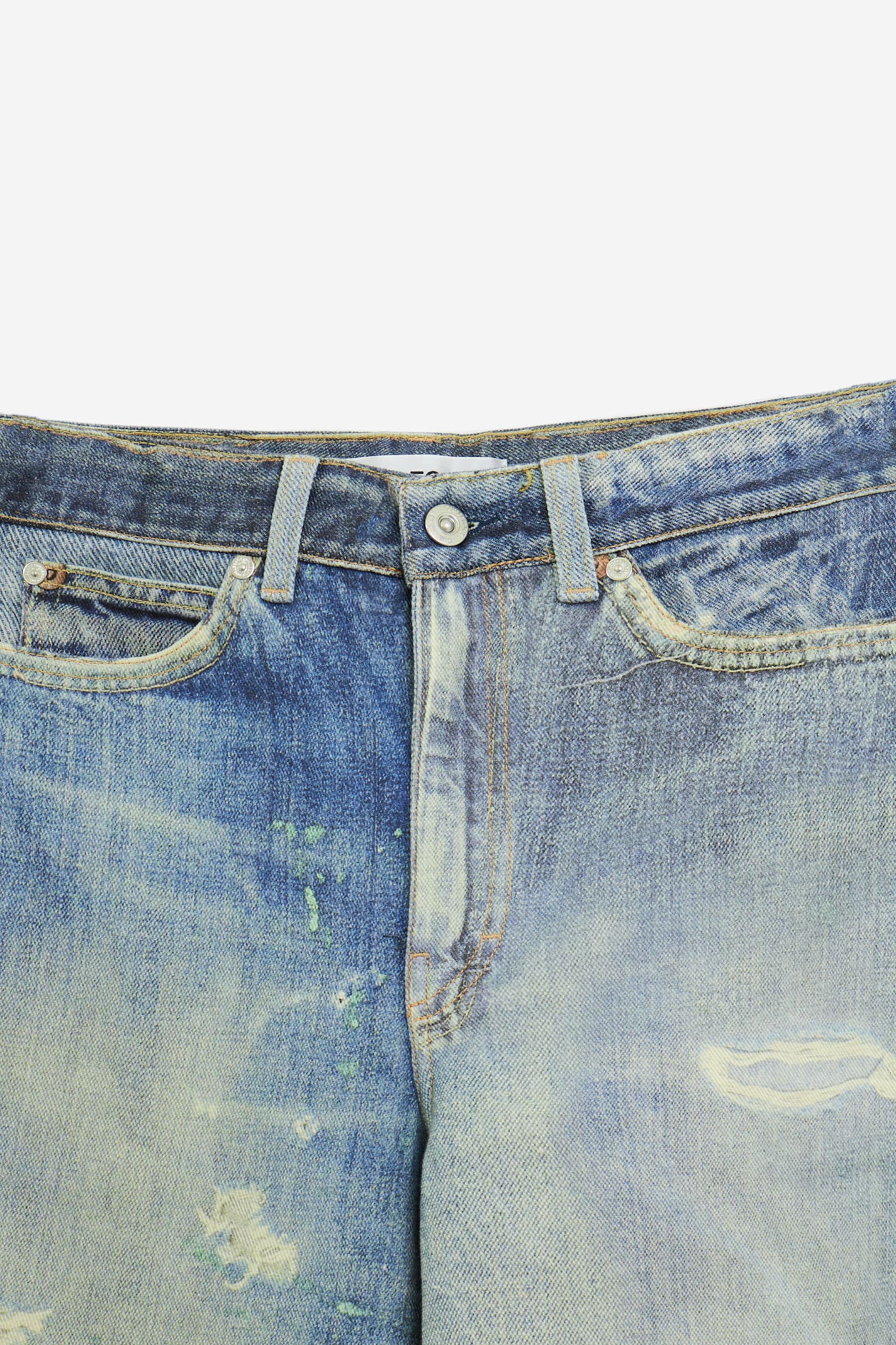 Our Legacy Women S Full Cut Jeans Digital Denim Print In Cyan