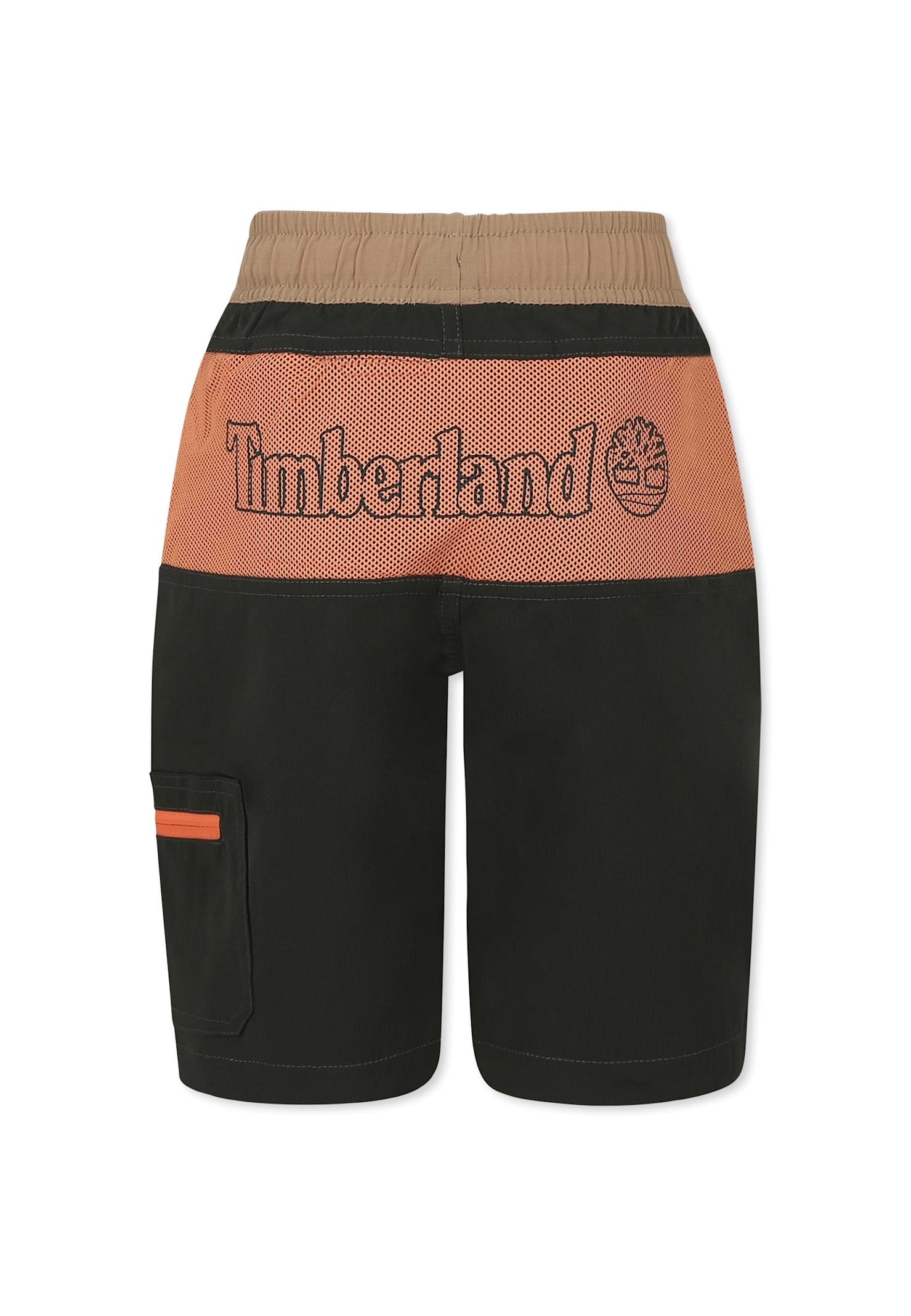 Timberland Green Shorts For Boy With Logo In Green