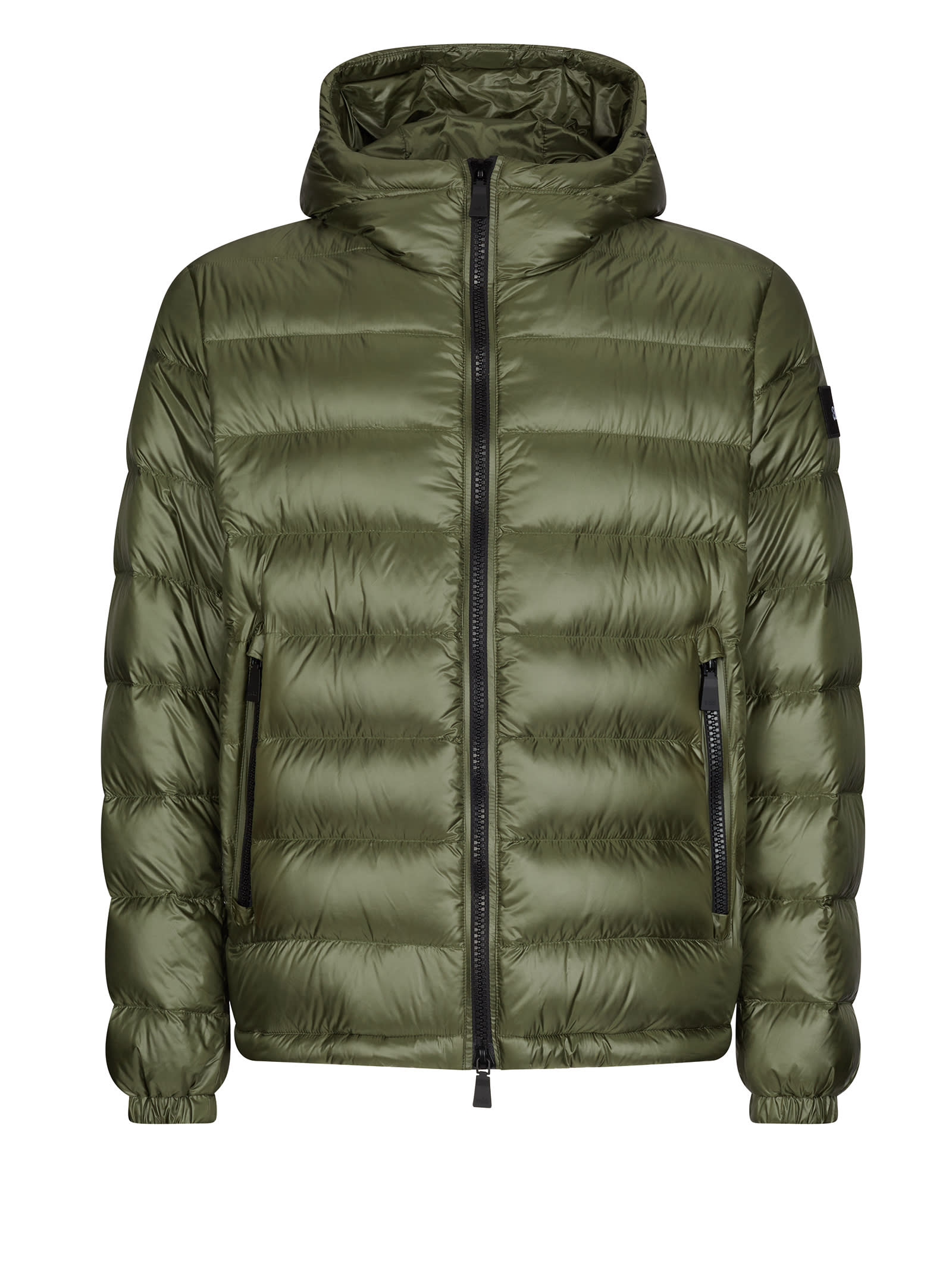 Shop Add Green Quilted Down Jacket With Hood Men In Larice