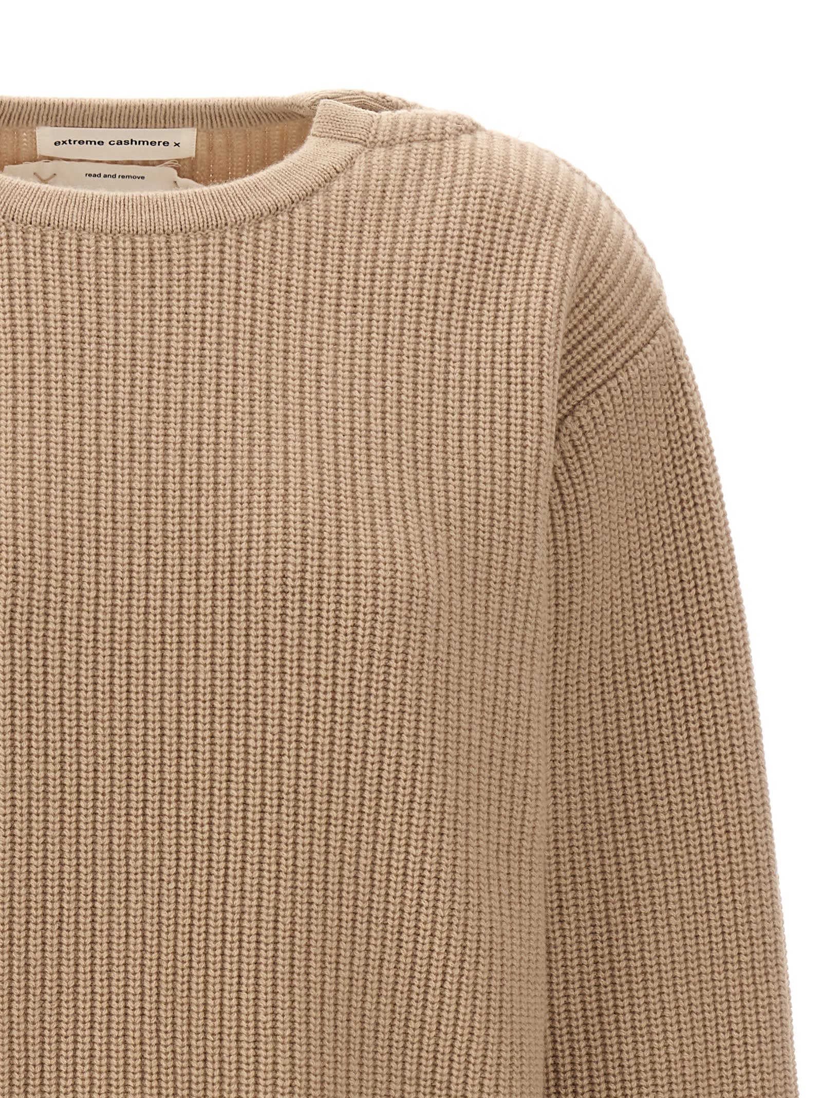 Shop Extreme Cashmere 356 You Sweater In Beige