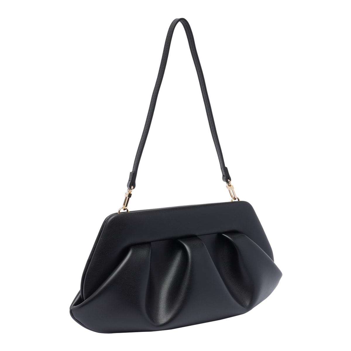 Themoirè Pleated Rectangular Shoulder Bag With Detachable Strap