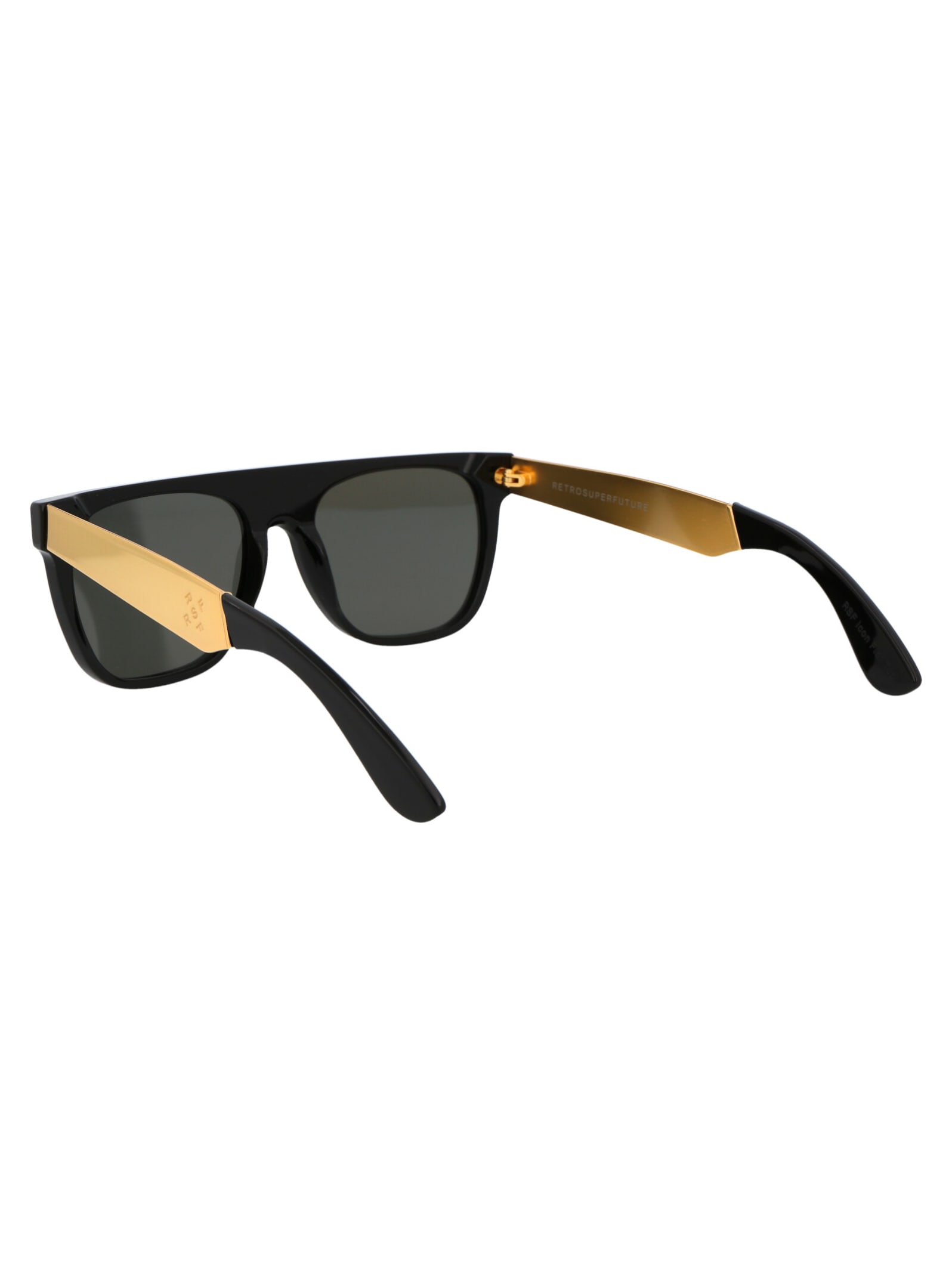 Shop Retrosuperfuture Flat Top Sunglasses In Francis Black