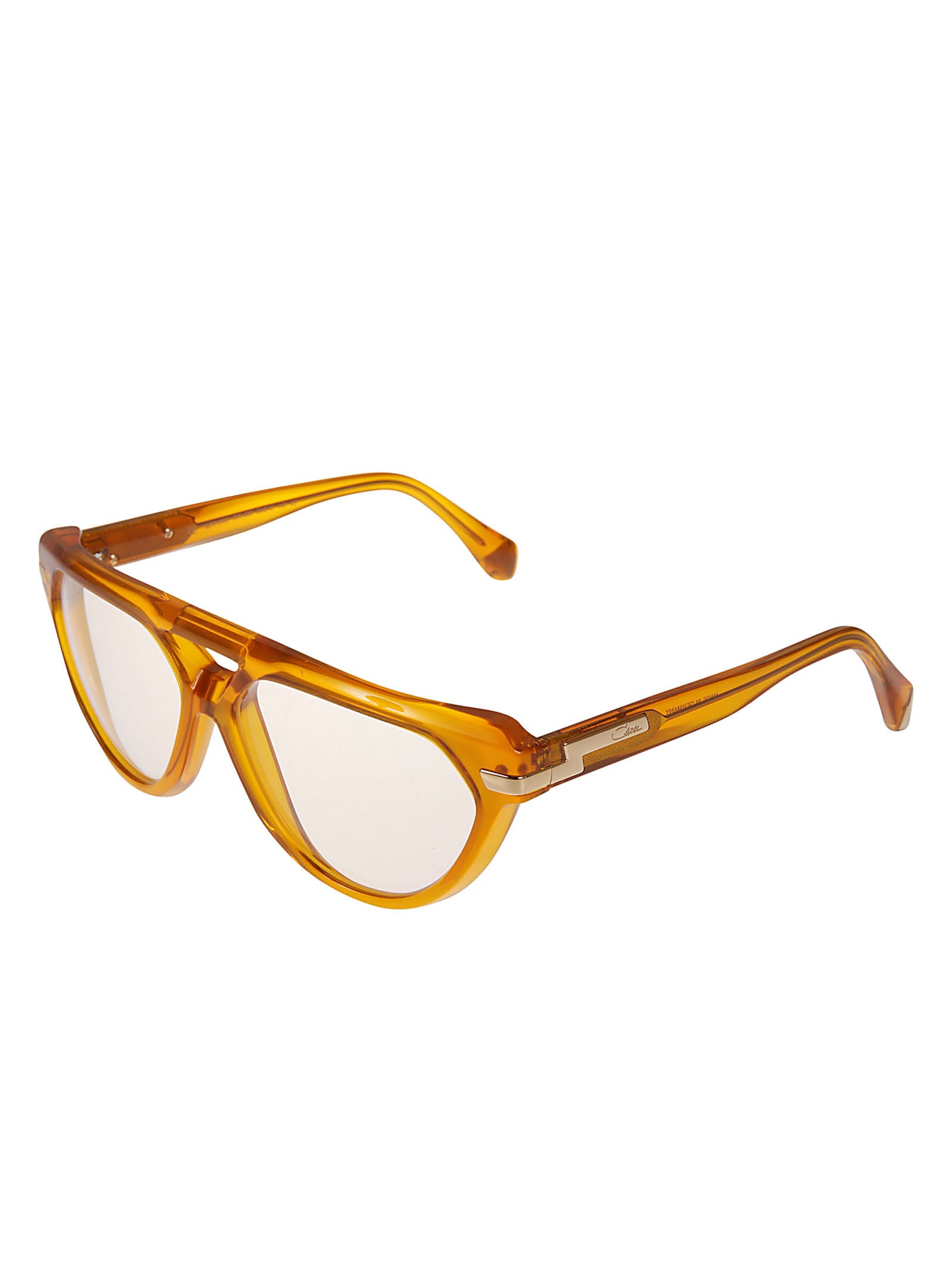 Shop Cazal Cat Eye Transparent Glasses In Orange