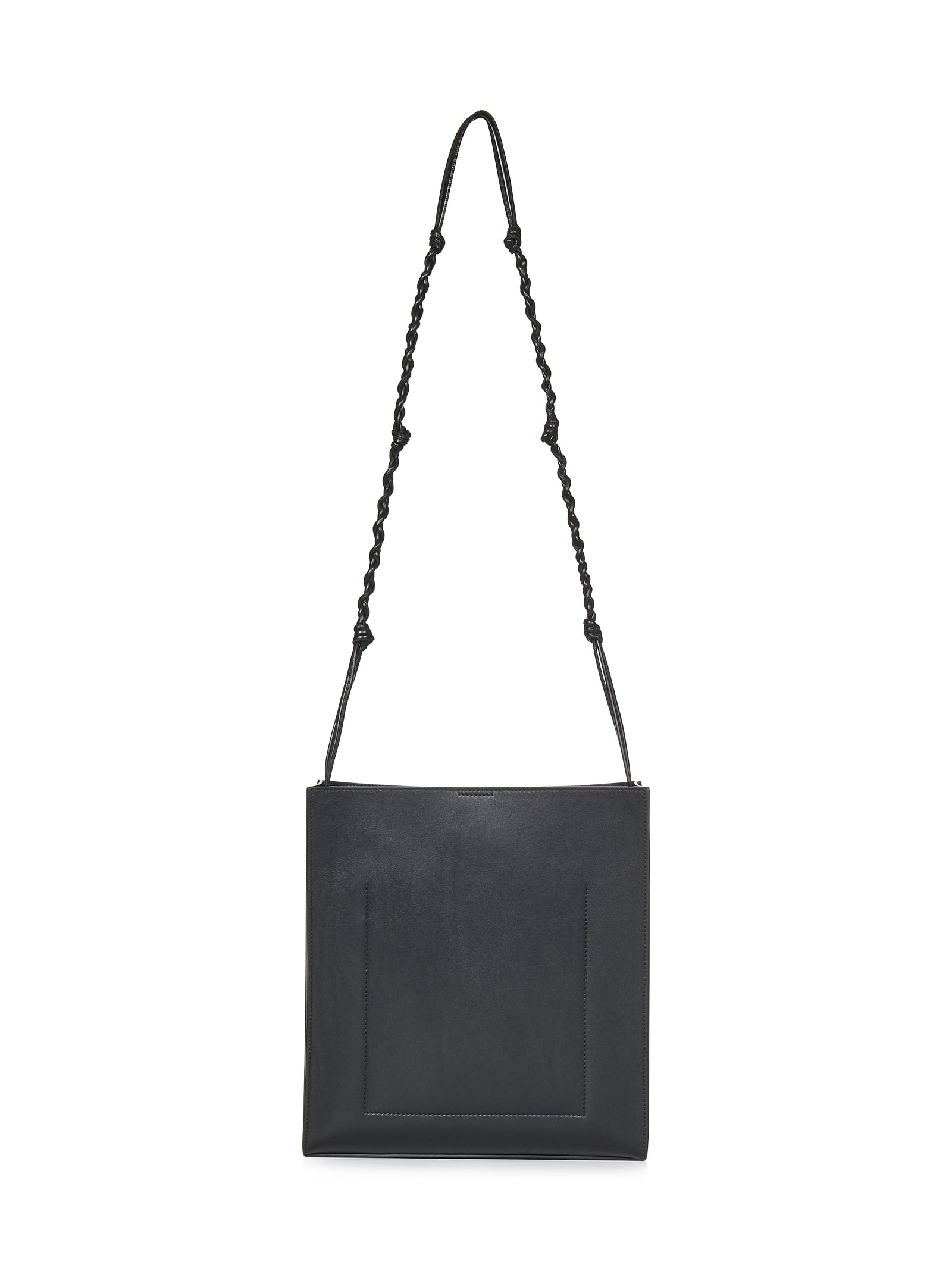 Shop Jil Sander Tangle Medium Shoulder Bag In Black