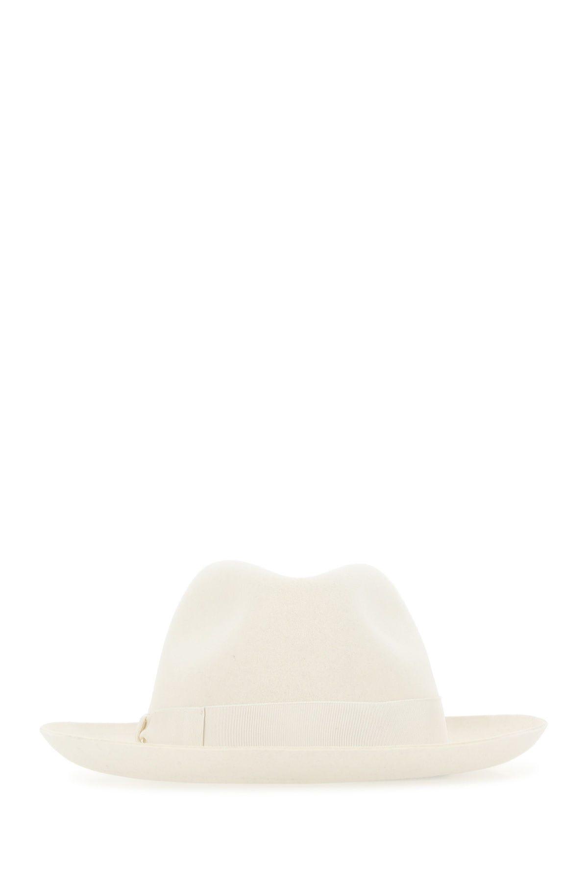 White Felt Hat Borsalino