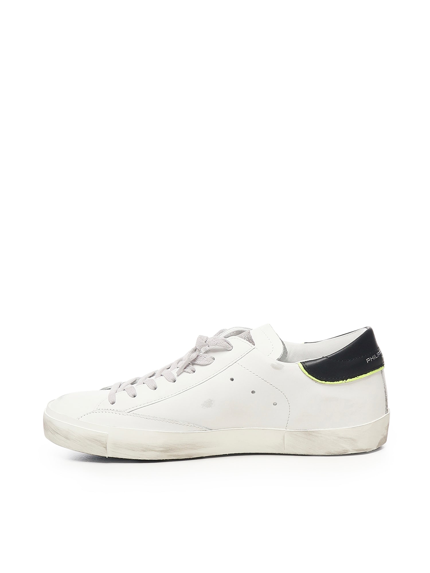 Philippe Model Paris Worn-look Low-top Sneakers In White