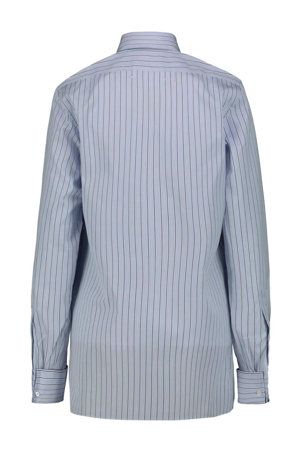 Shop Maison Margiela Oxford Shirt In F Whie / Blue