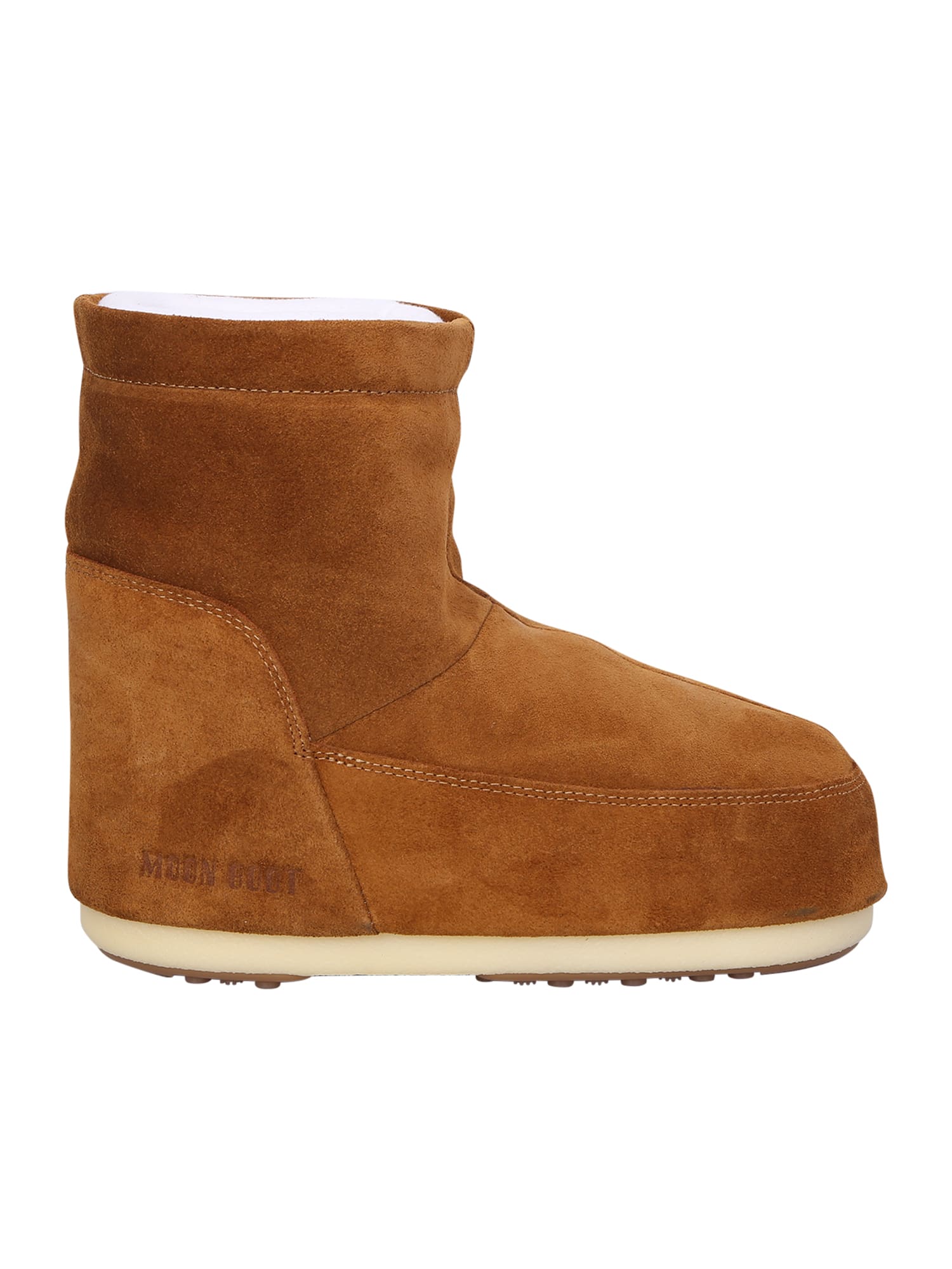 MOON BOOT BROWN SUEDE ICON LOW ANKLE BOOTS