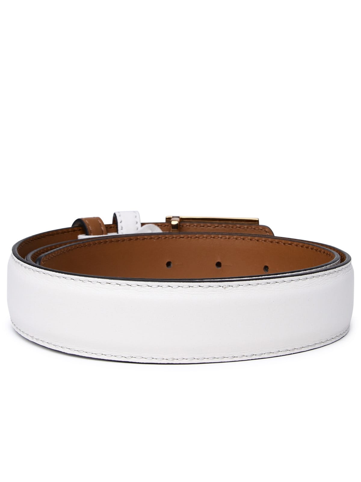 Shop Etro Ivory Leather Belt In Avorio
