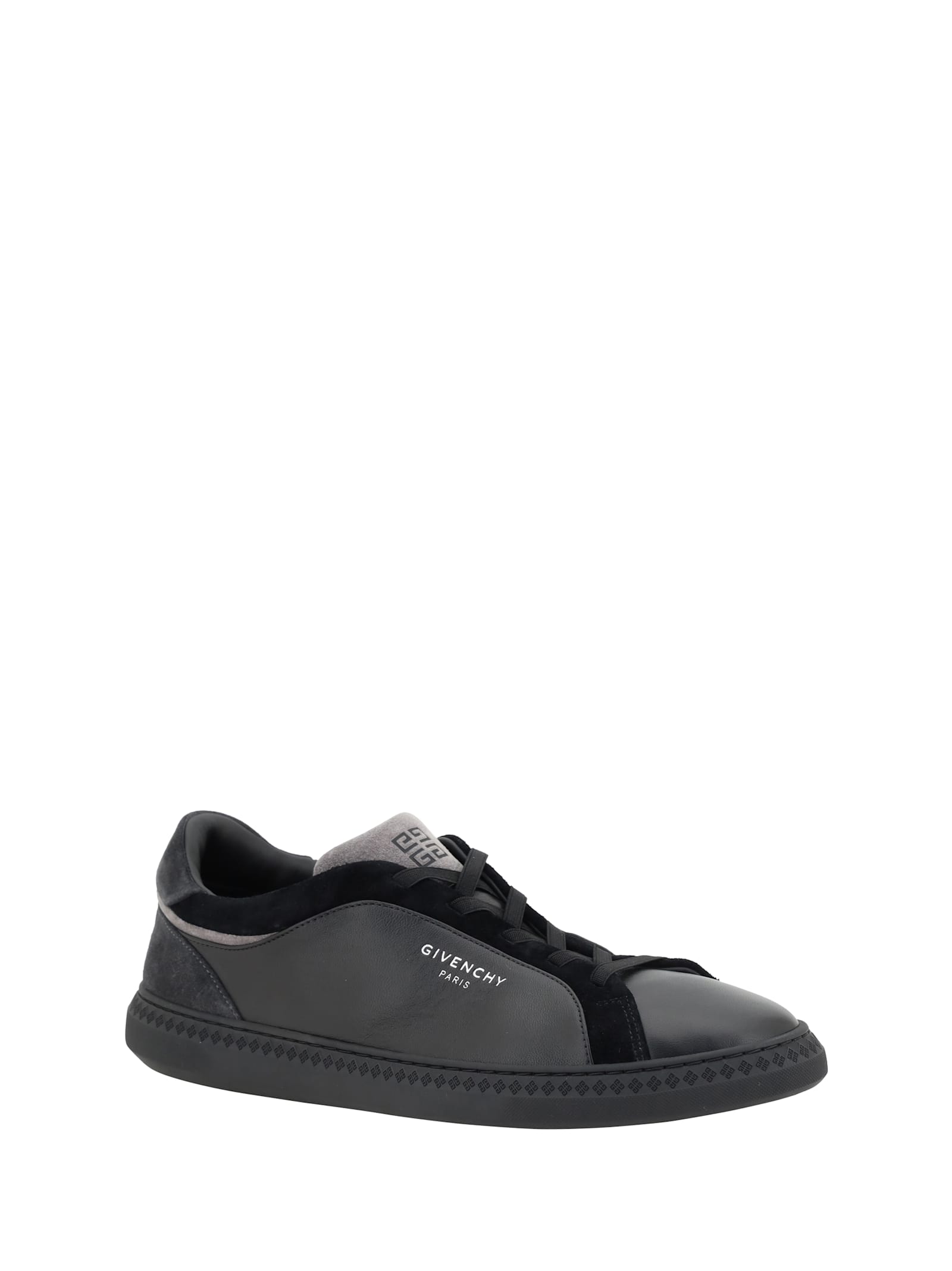 Givenchy Black Leather G Move Sneakers In Black/grey