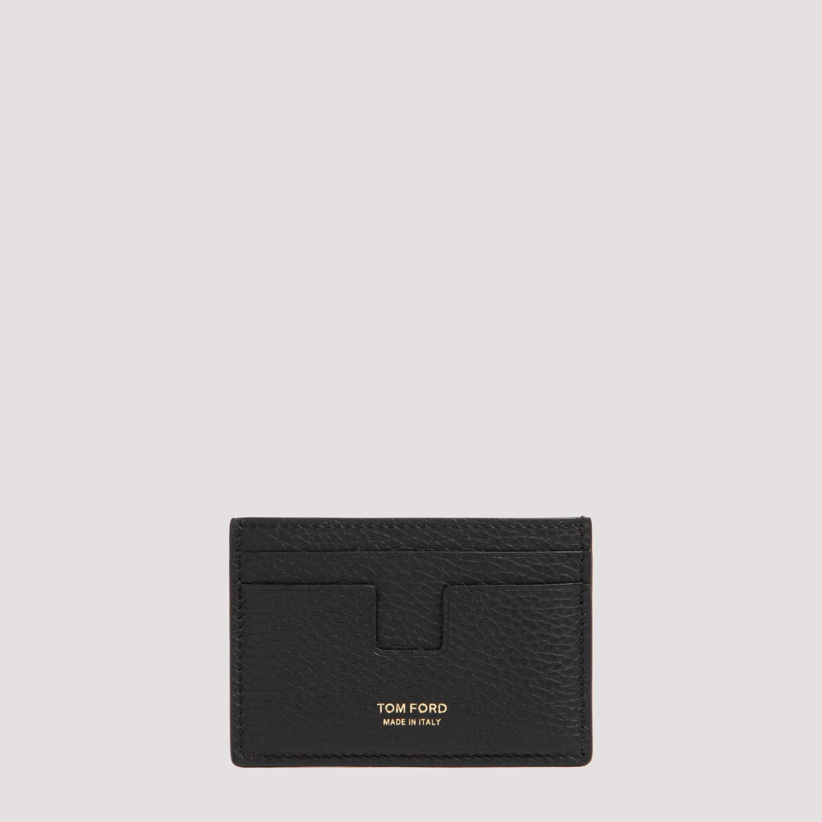 Shop Tom Ford Leather Cards Holder In Black