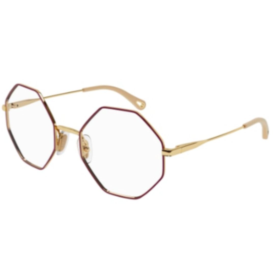 Chloé Ch0022o012 Burgundy Gold Transpa In Gold