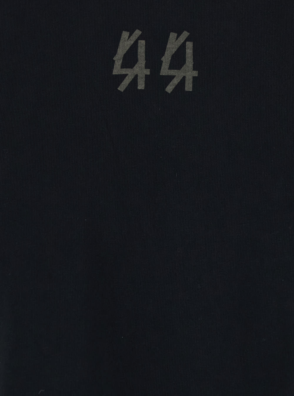 44 Label Group Black Sleeveless Crewneck Top With Logo Detail On The Front And Maxi Logo Print On The Rear In Cotto In Black