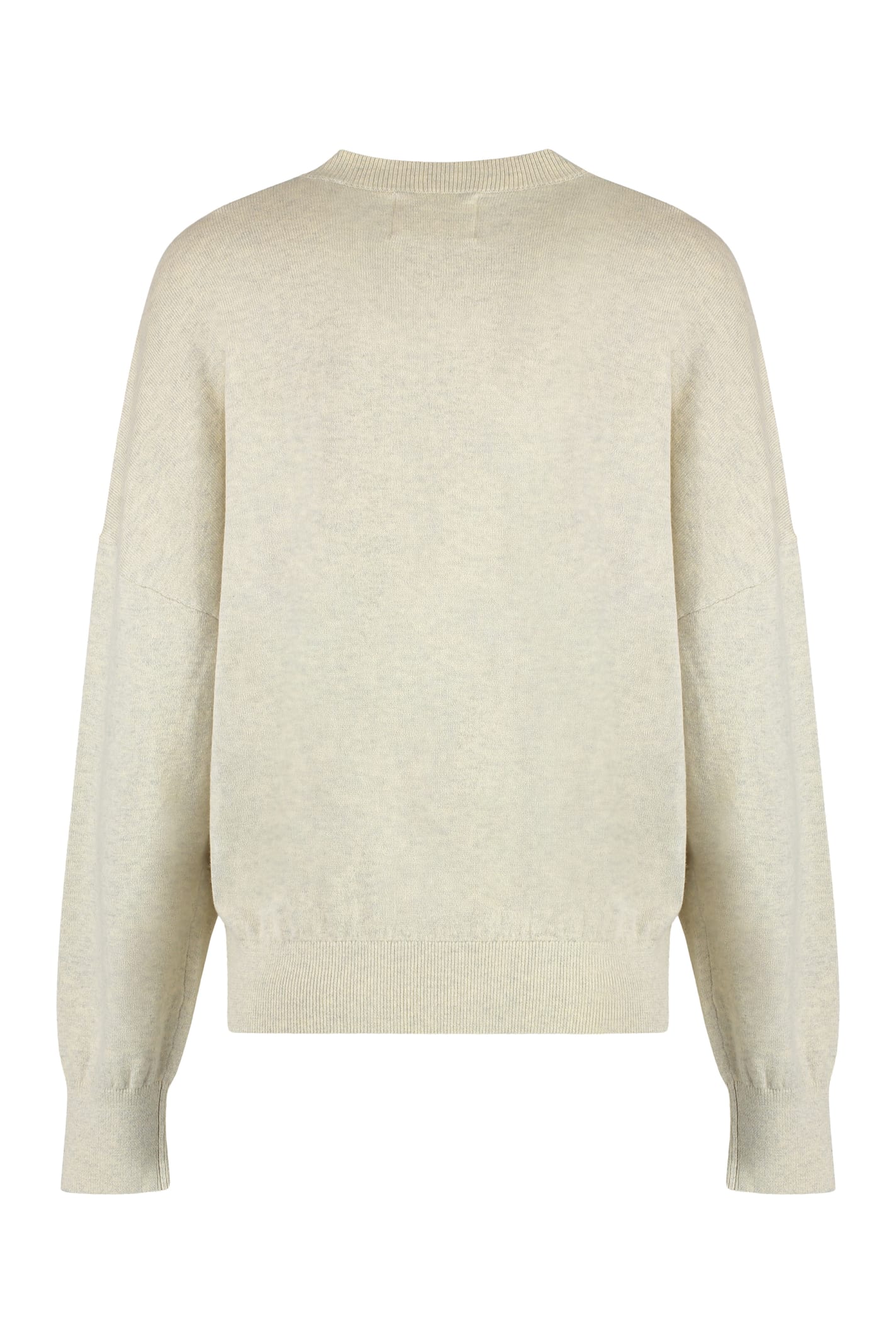 Shop Marant Etoile Marisans Cotton Blend Crew-neck Sweater In Grey