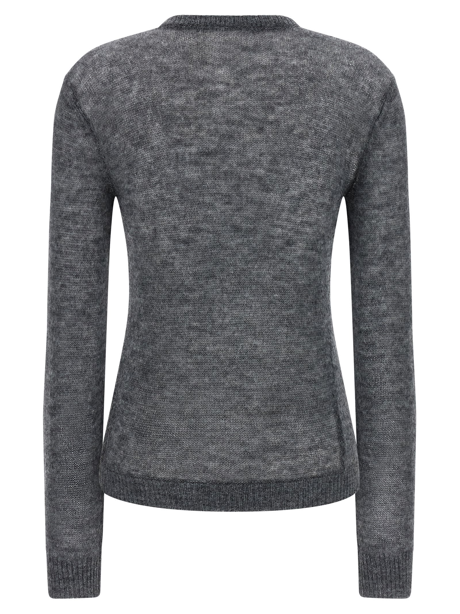 Coperni Buckle Cut-out Sweater In Gray