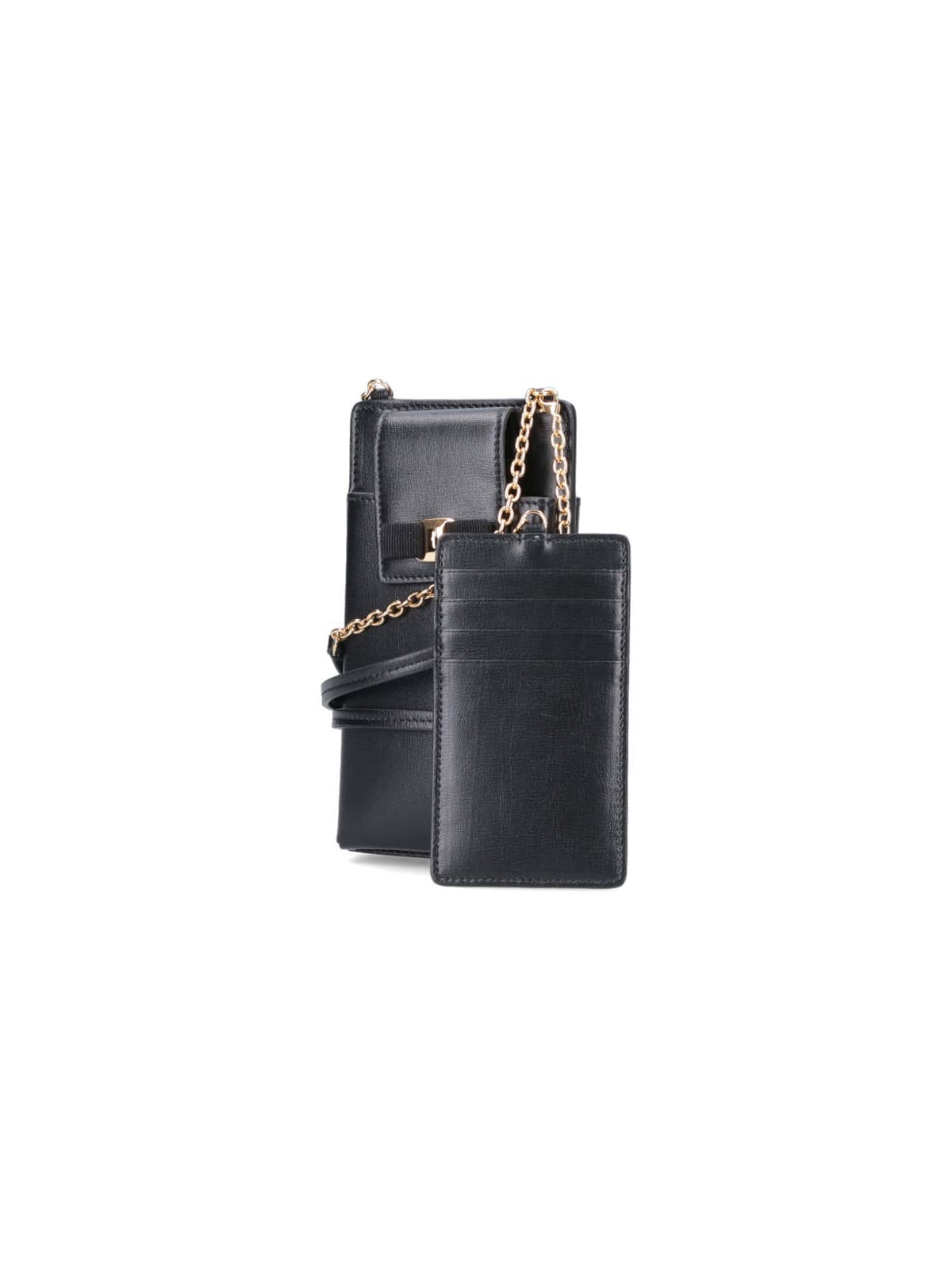 Ferragamo Vara Bow Smartphone Holder In Black